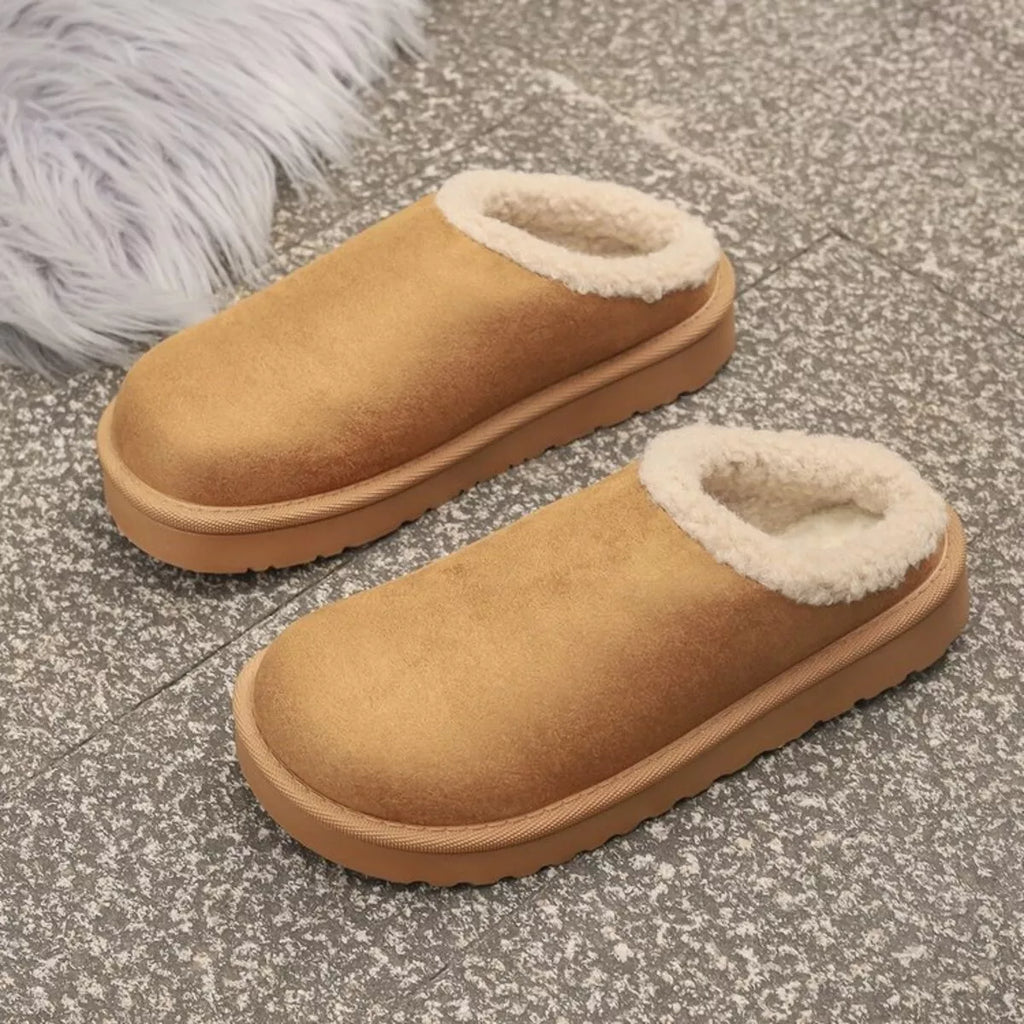 Cozy Plush Lined Platform Slippers
