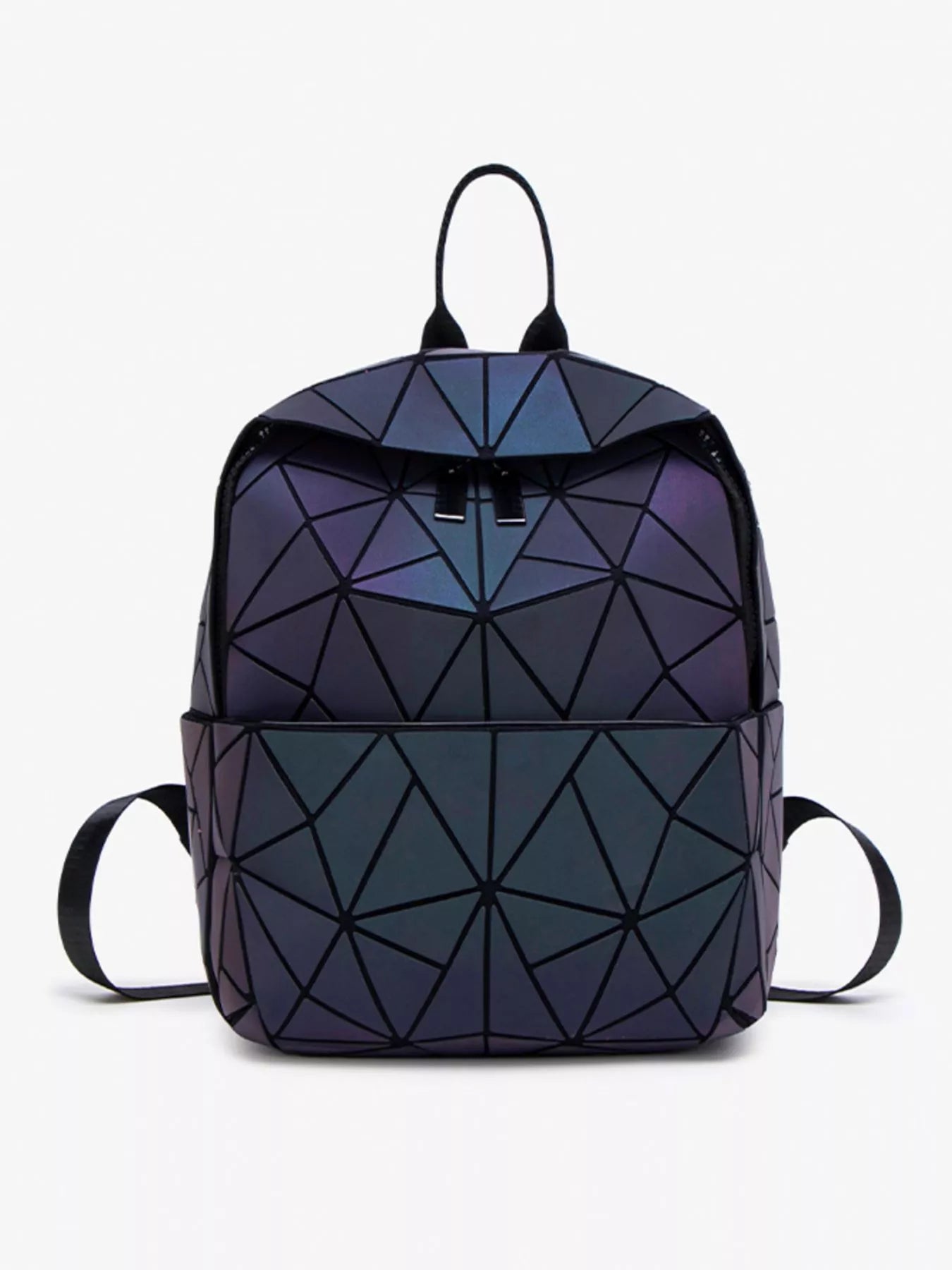 Geometric Adjustable Straps Backpack Bag