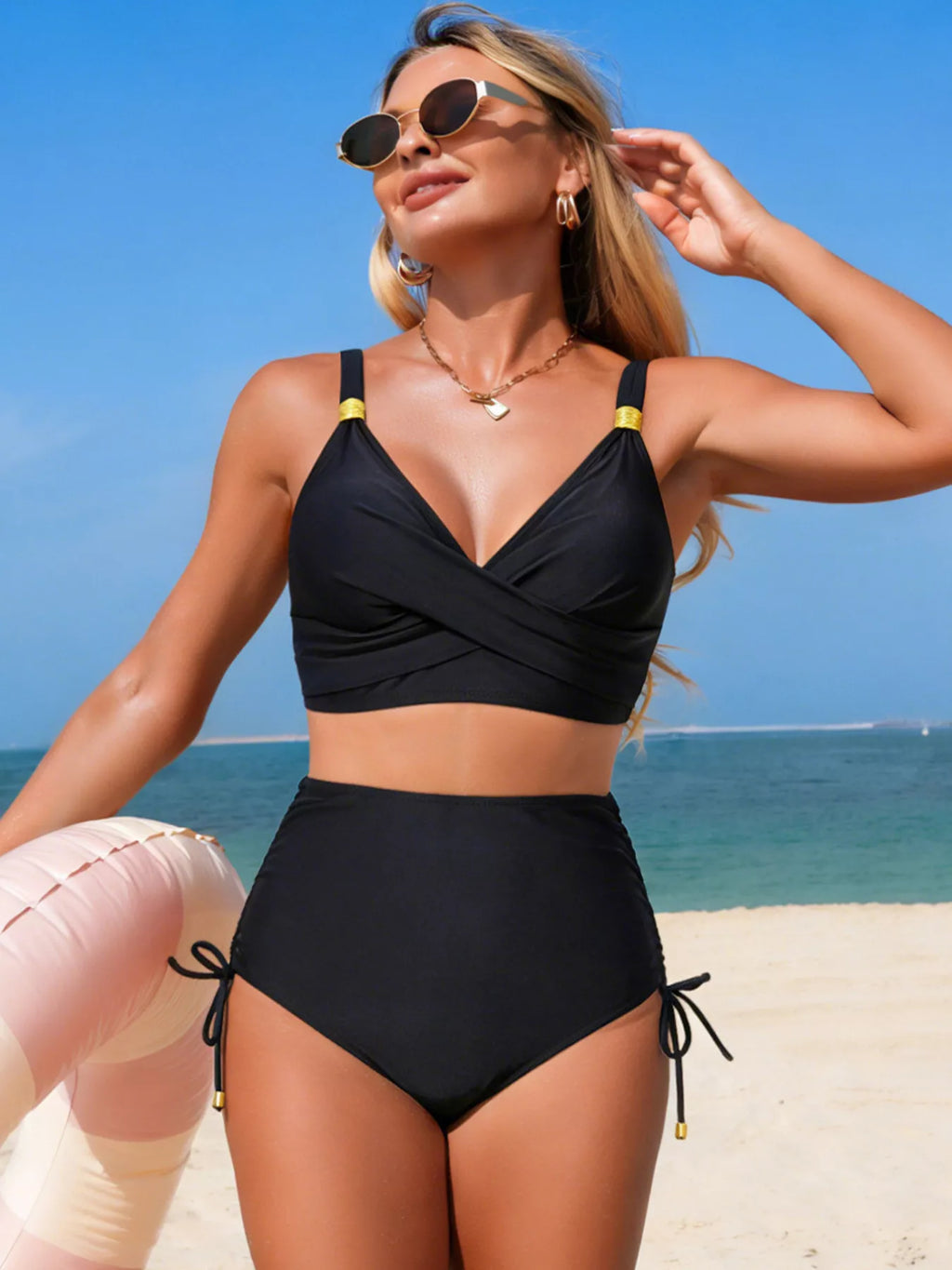 Crisscross High-Waisted Swim Set