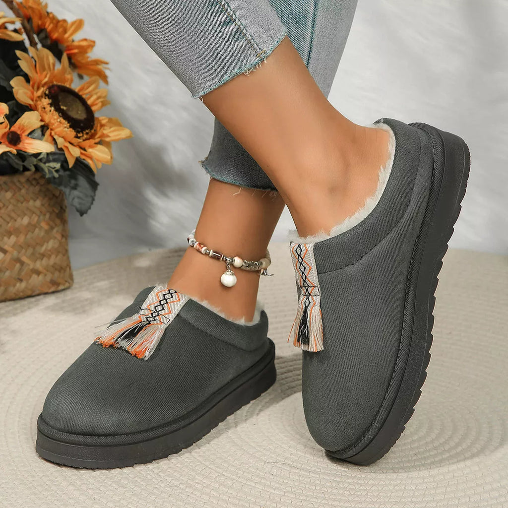Round Toe Platform Slippers