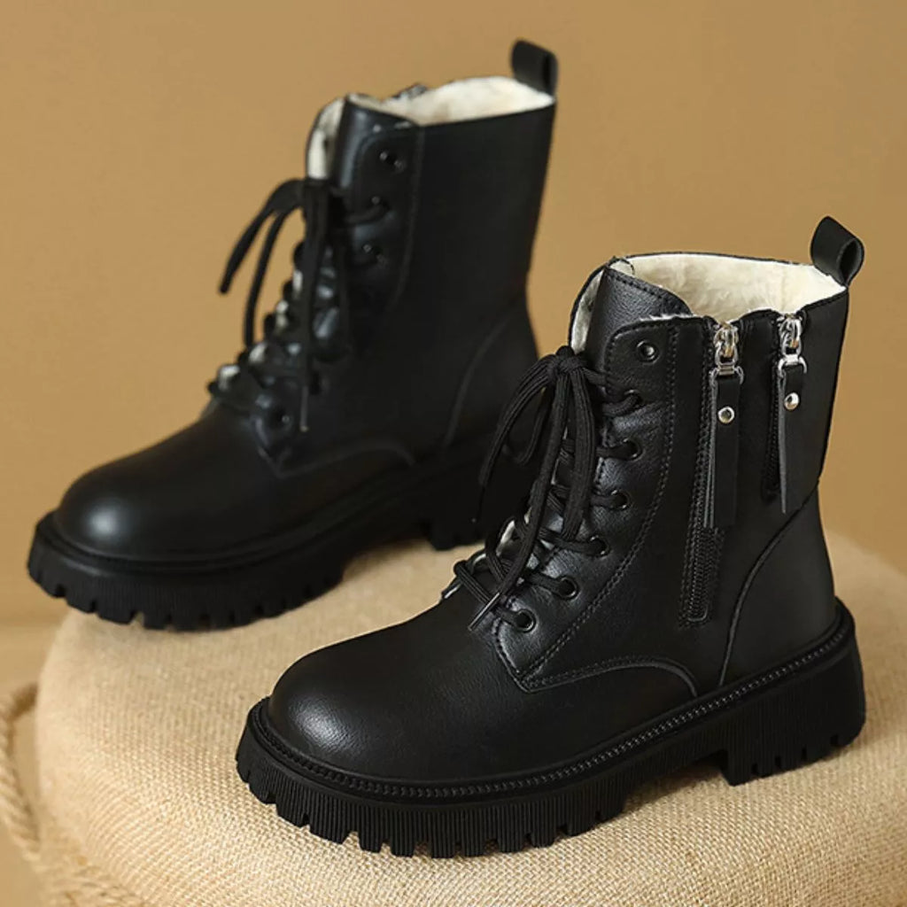 Lace-Up Ankle Combat Boots