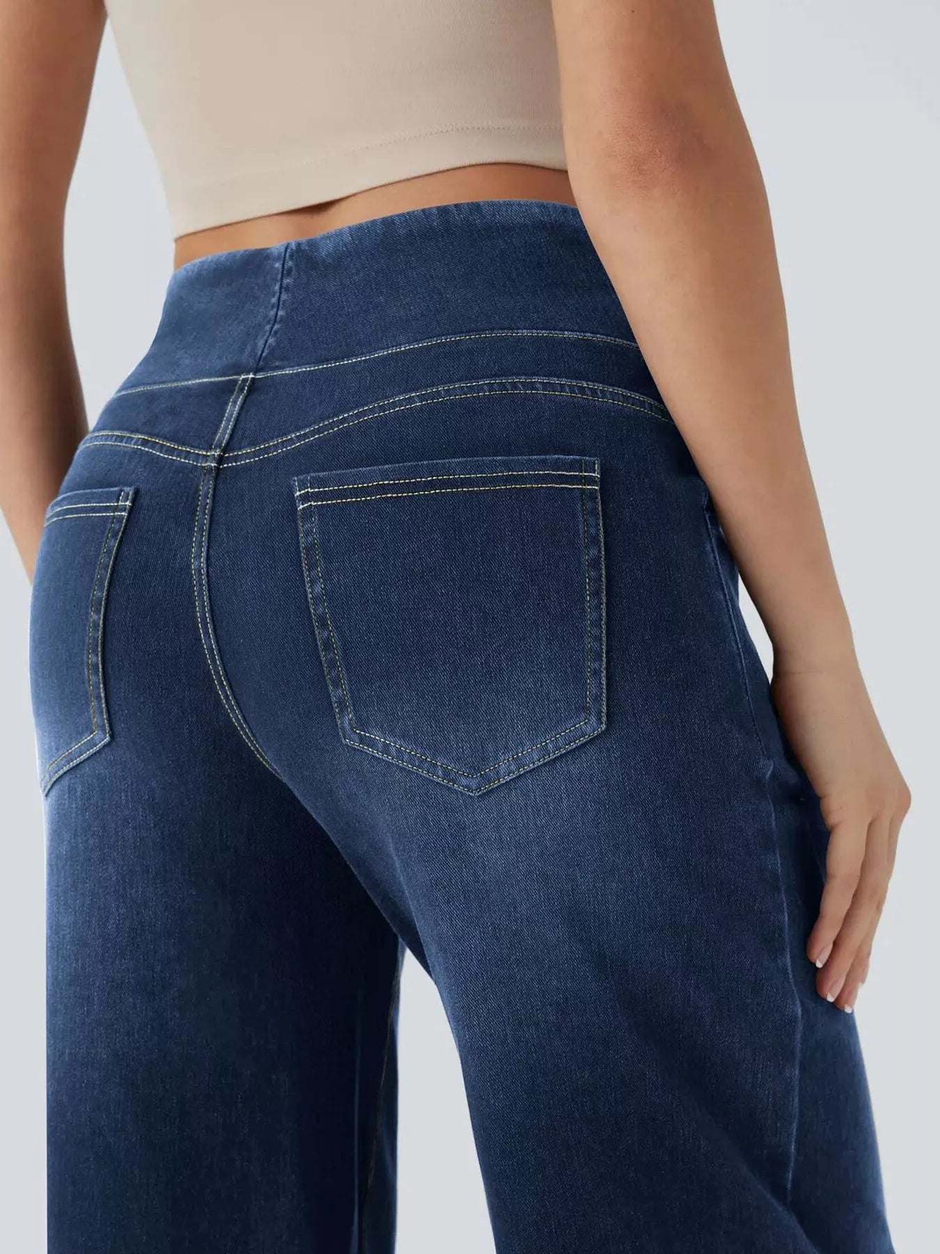 High-Waisted Wide Leg Jeans