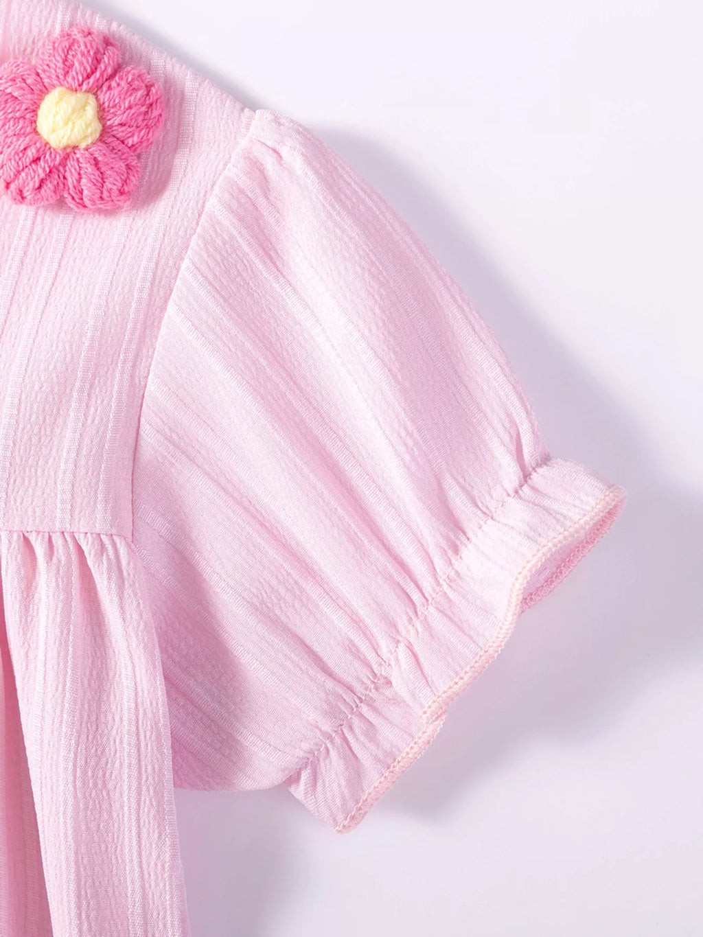Children's Floral Ruffled Sleeve Dress