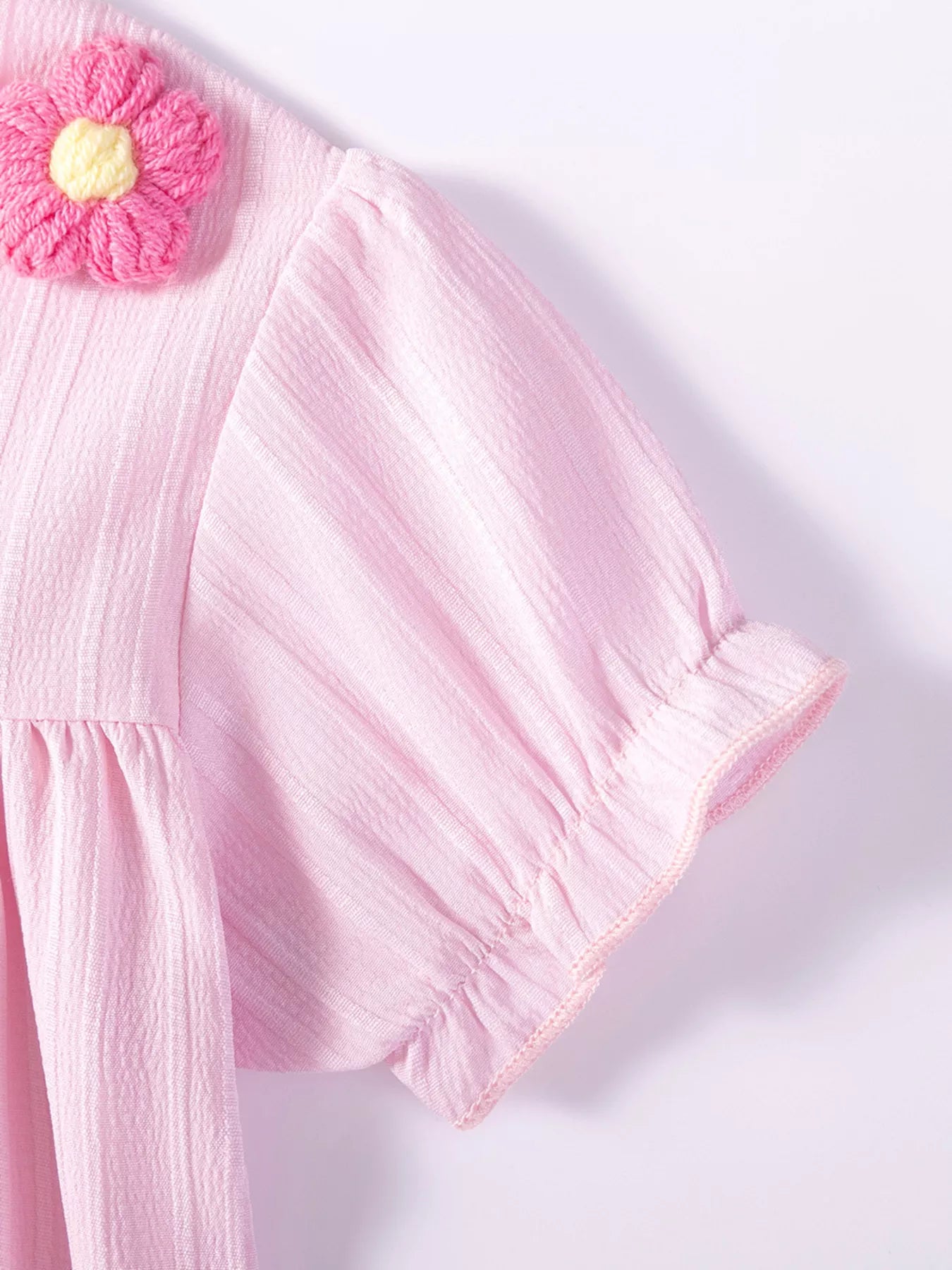 Children's Floral Ruffled Sleeve Dress