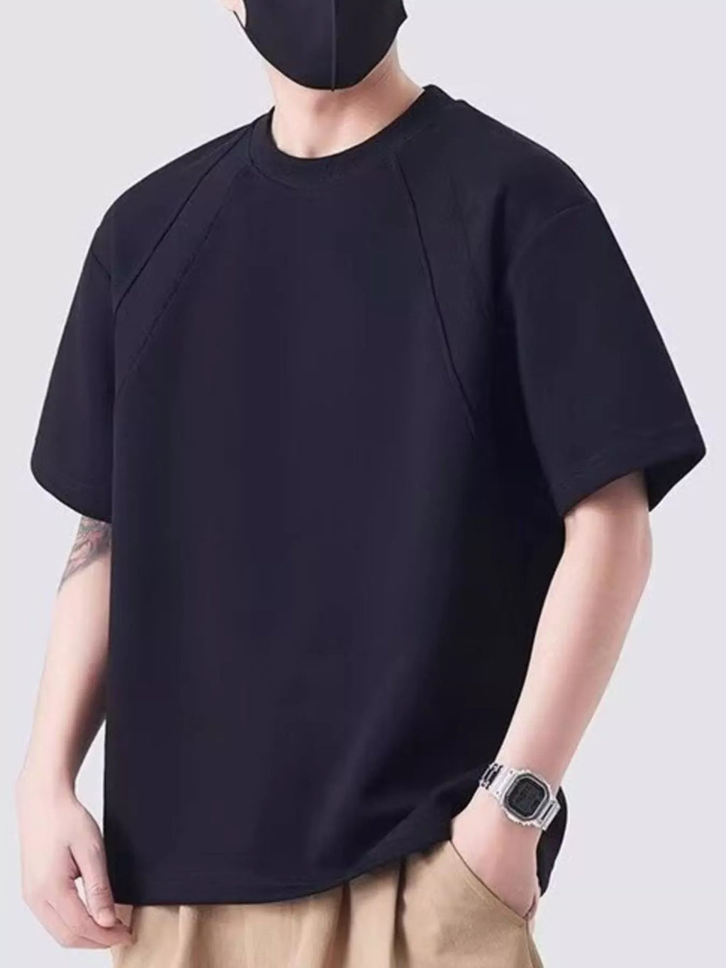 Men's Plus Size Round Neck Short Sleeve T-Shirt