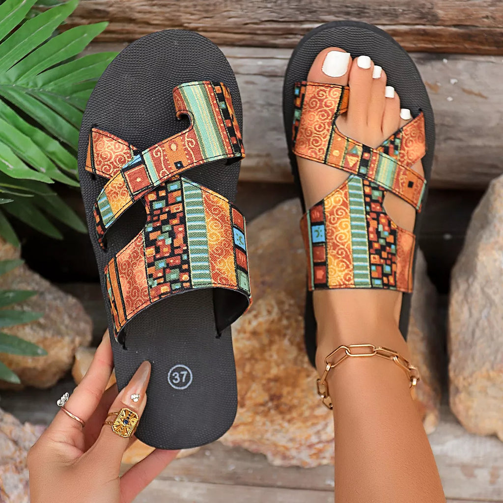 Toe Loop Flats Sandals