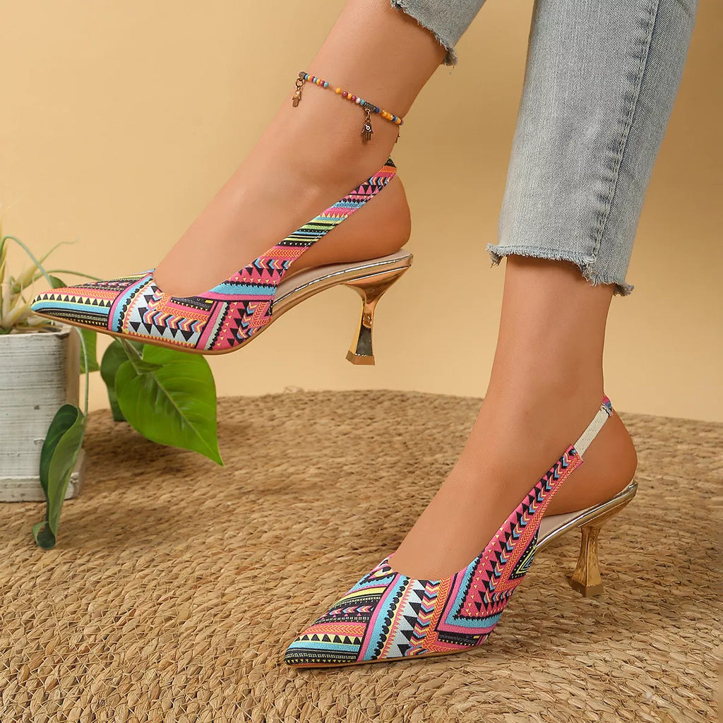 Point Toe Slingback Pumps