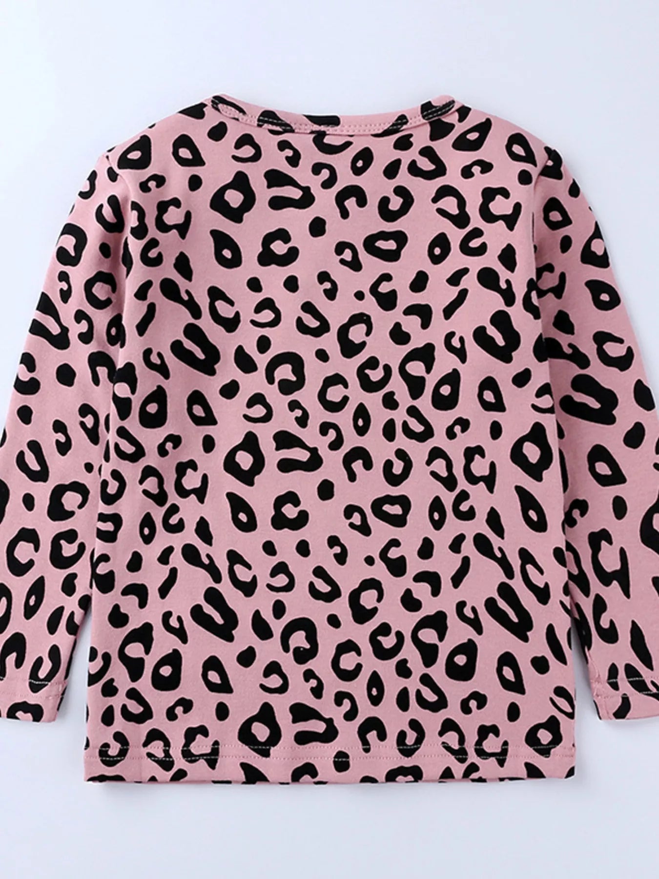 Children's Leopard Print Long Sleeve Top and Pants Set