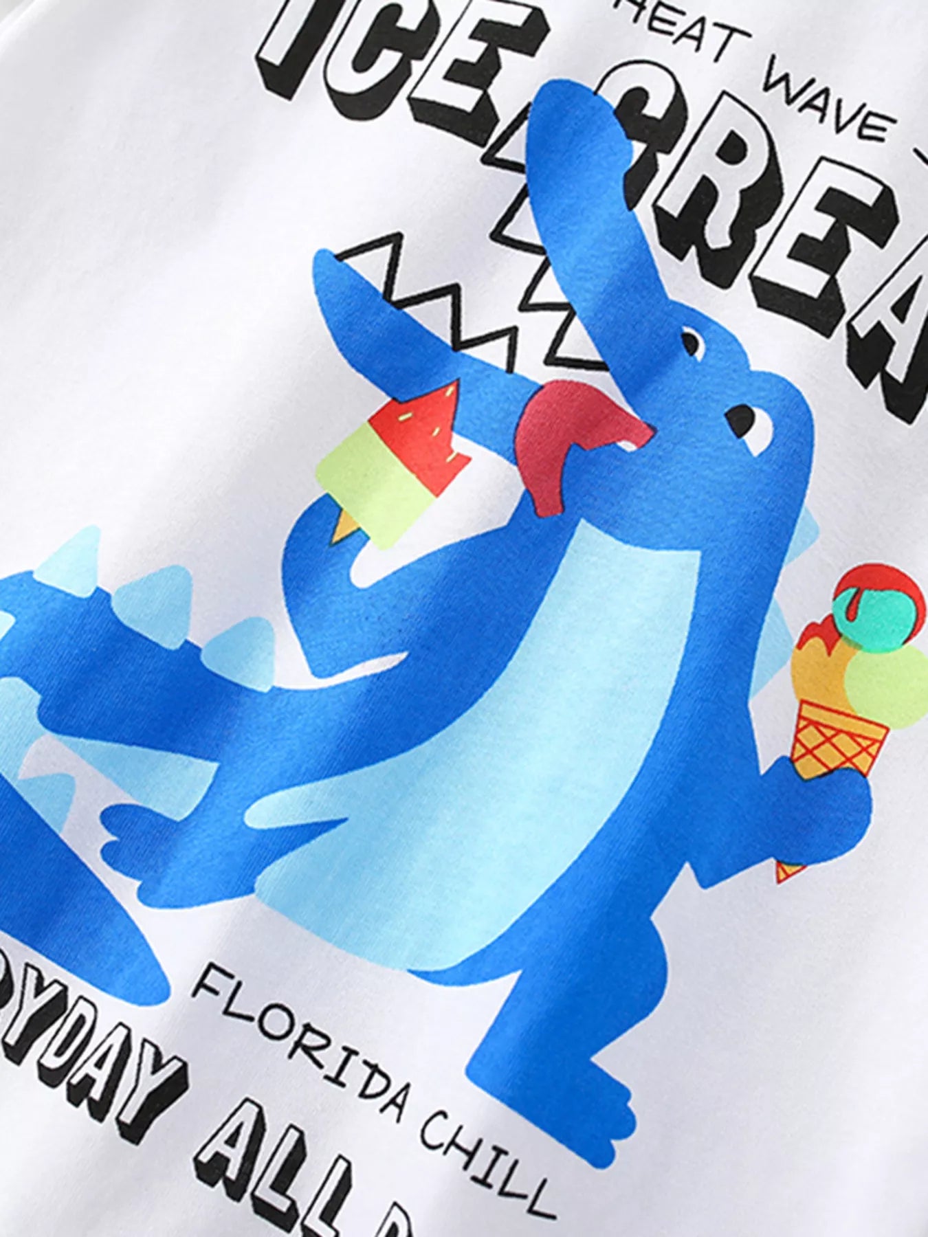 Children's Crocodile Ice Cream Top and Shorts Set