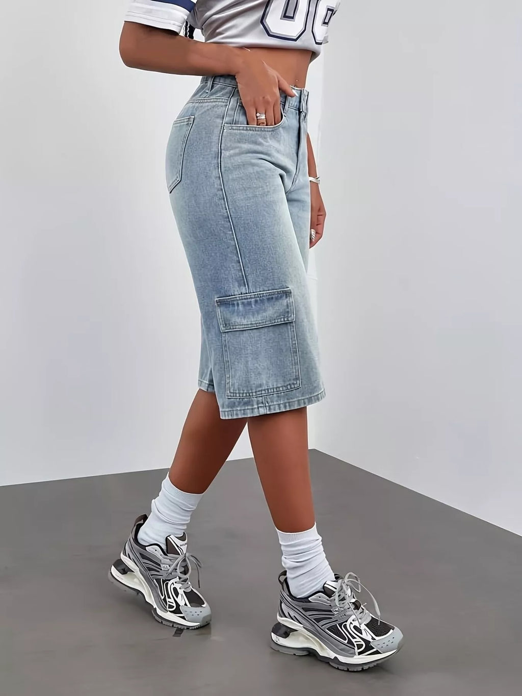 High Waist Denim Shorts