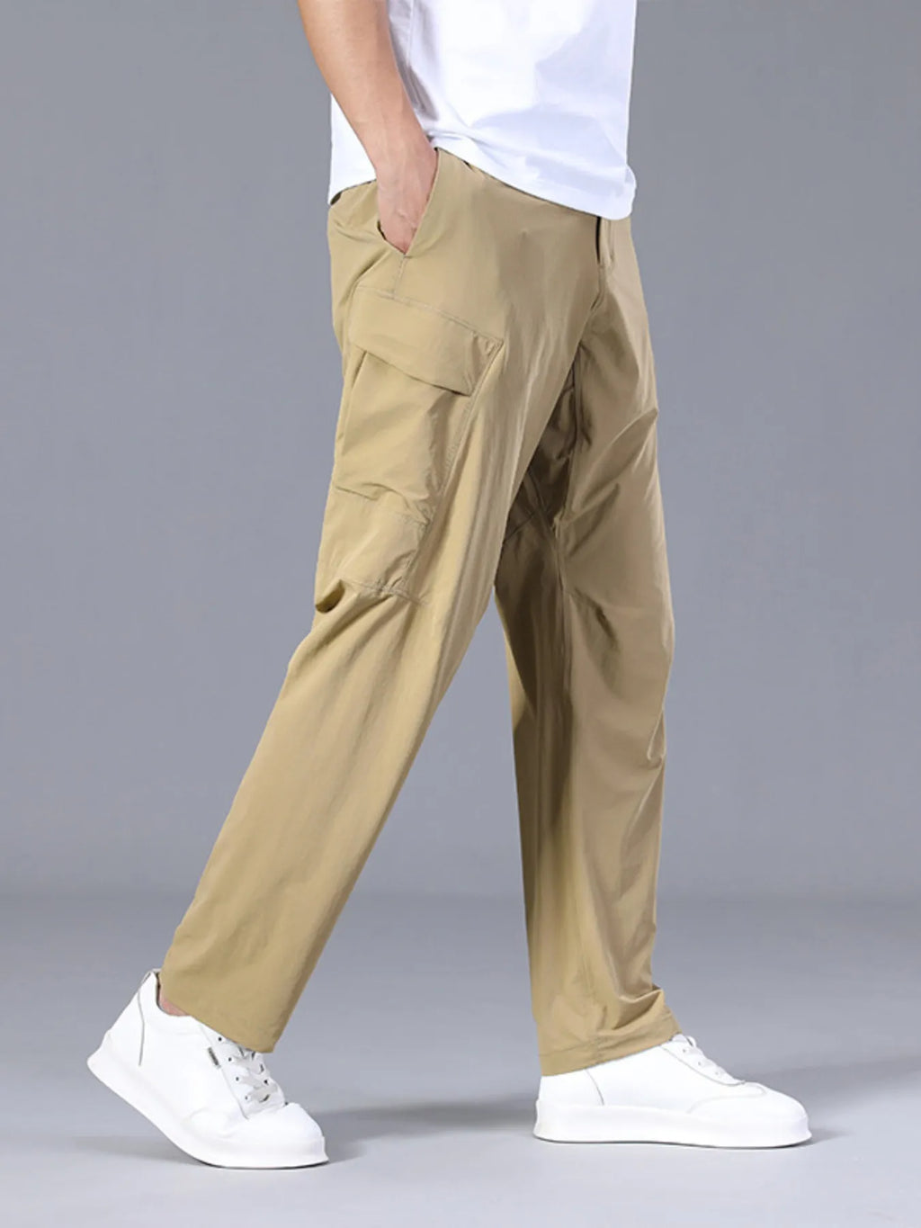 Men's Plus Size Pocketed Loose Fit Pants