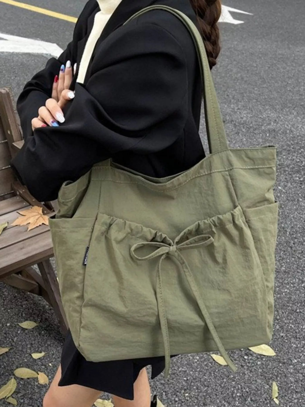 Lightweight Bow Decor Handbag