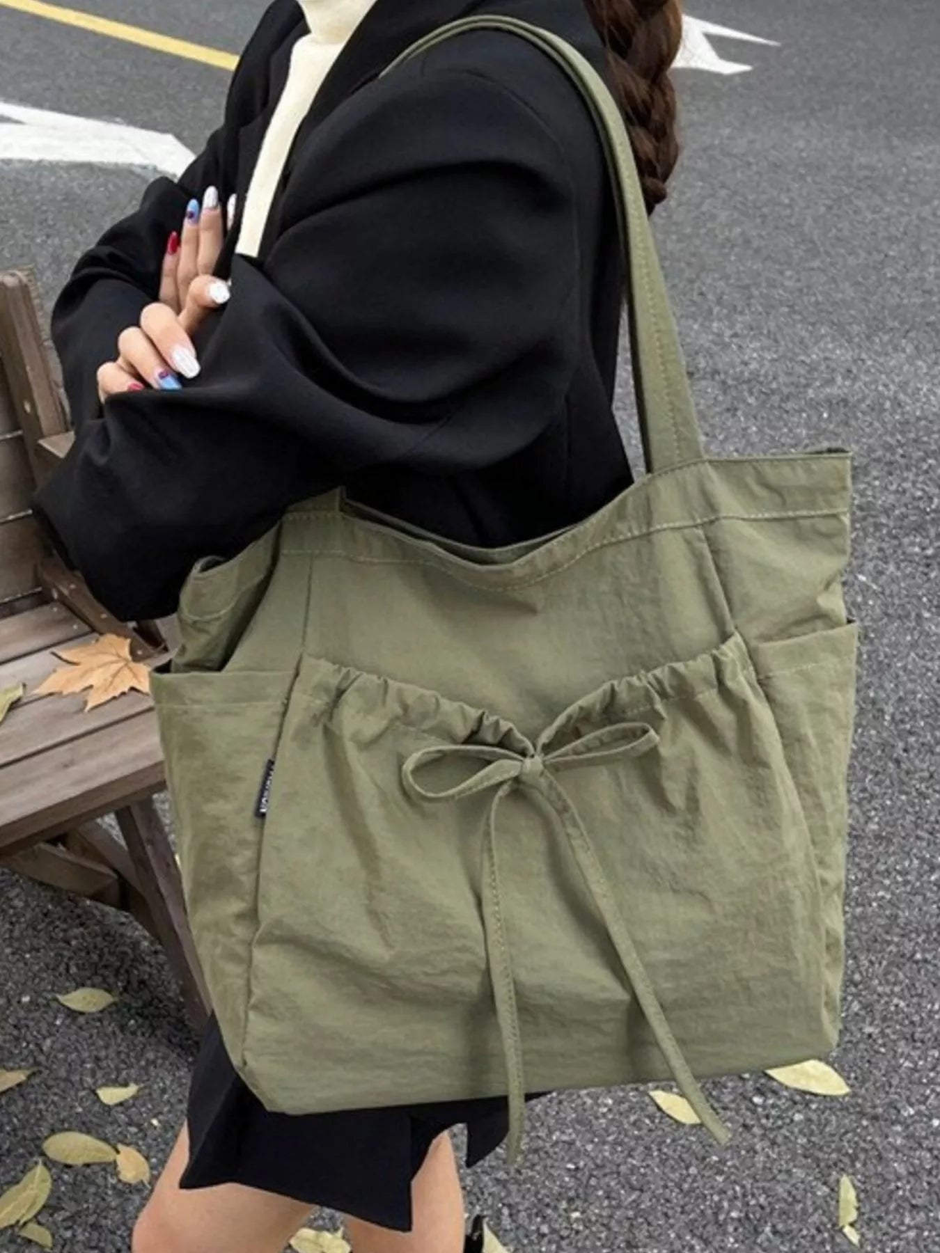 Lightweight Bow Decor Handbag