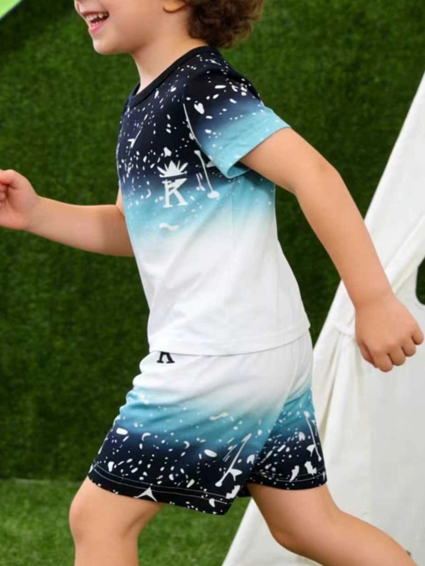 Children's Ombre Splash Print Tee and Shorts Set
