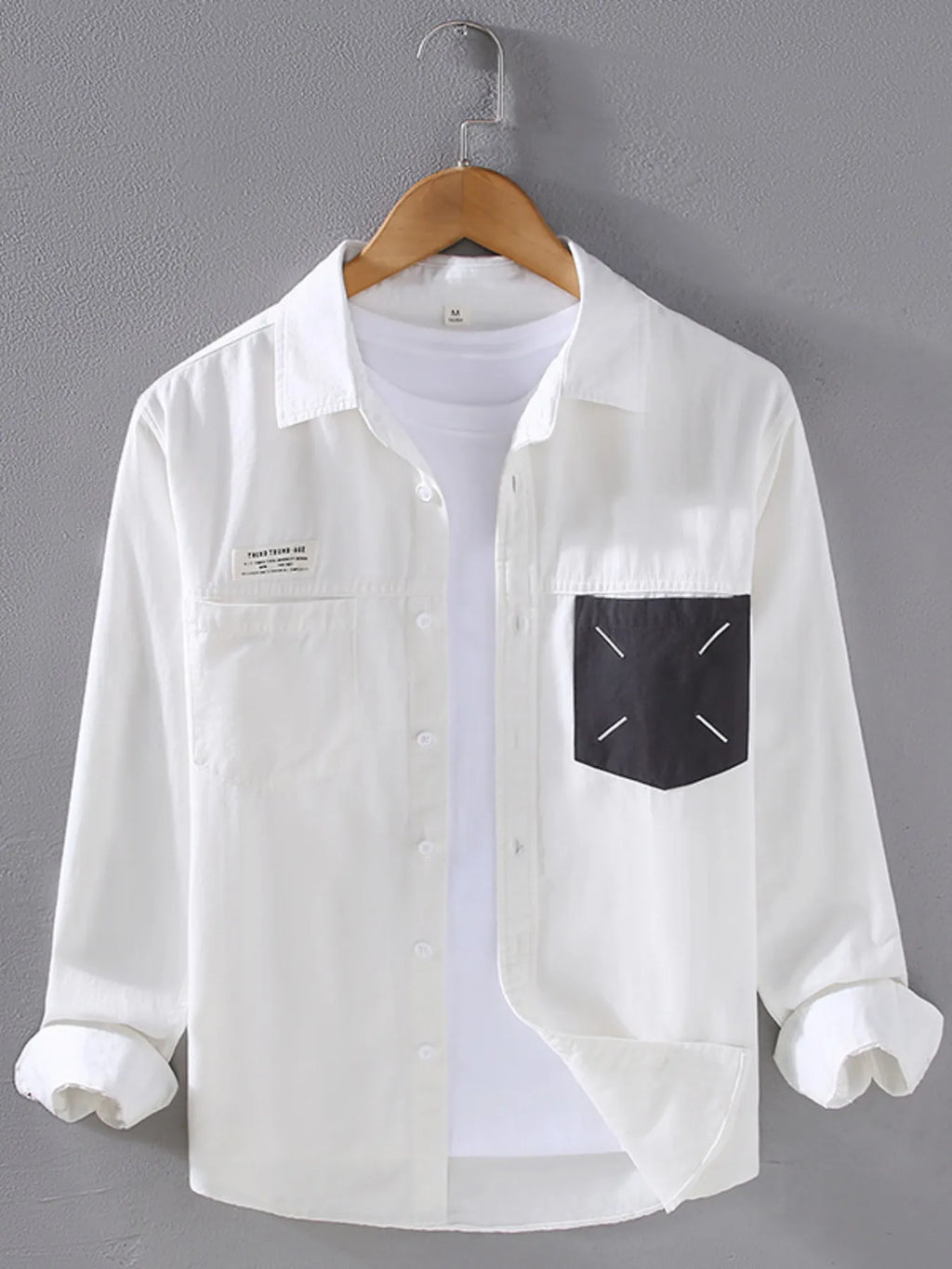 Men's Plus Size Button Up Long Sleeve Shirt