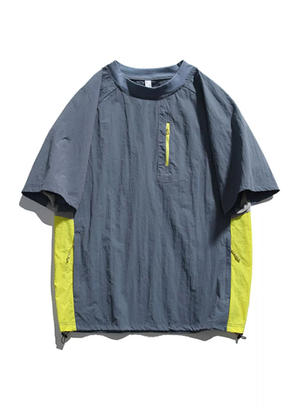 Men's Contrast Round Neck Short Sleeve T-Shirt