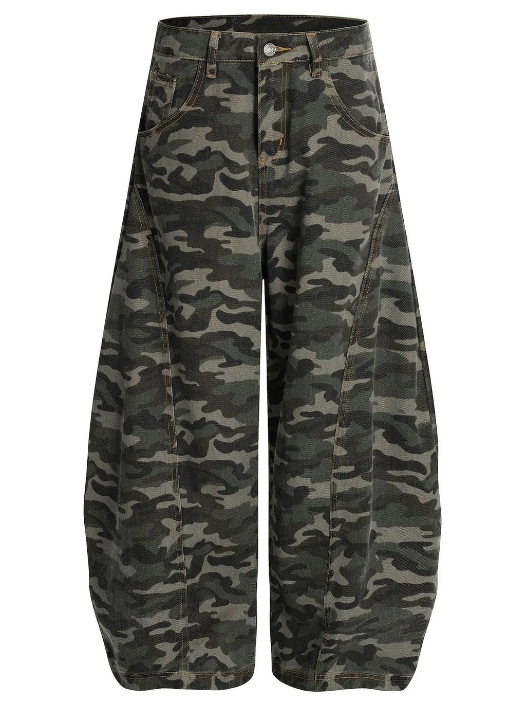 Men's Camouflage Wide Leg Cargo Jeans