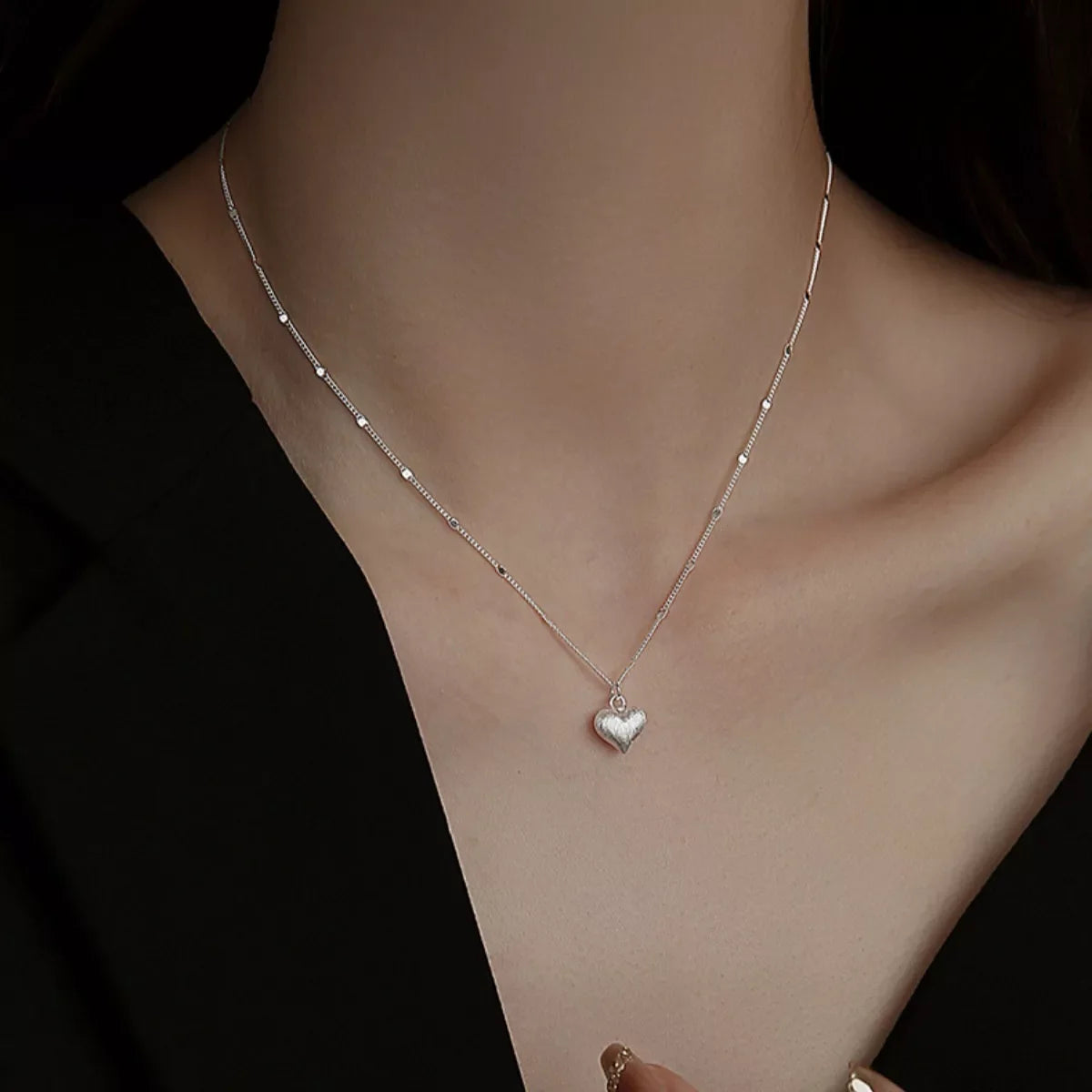 925 Sterling Silver Heart Necklace