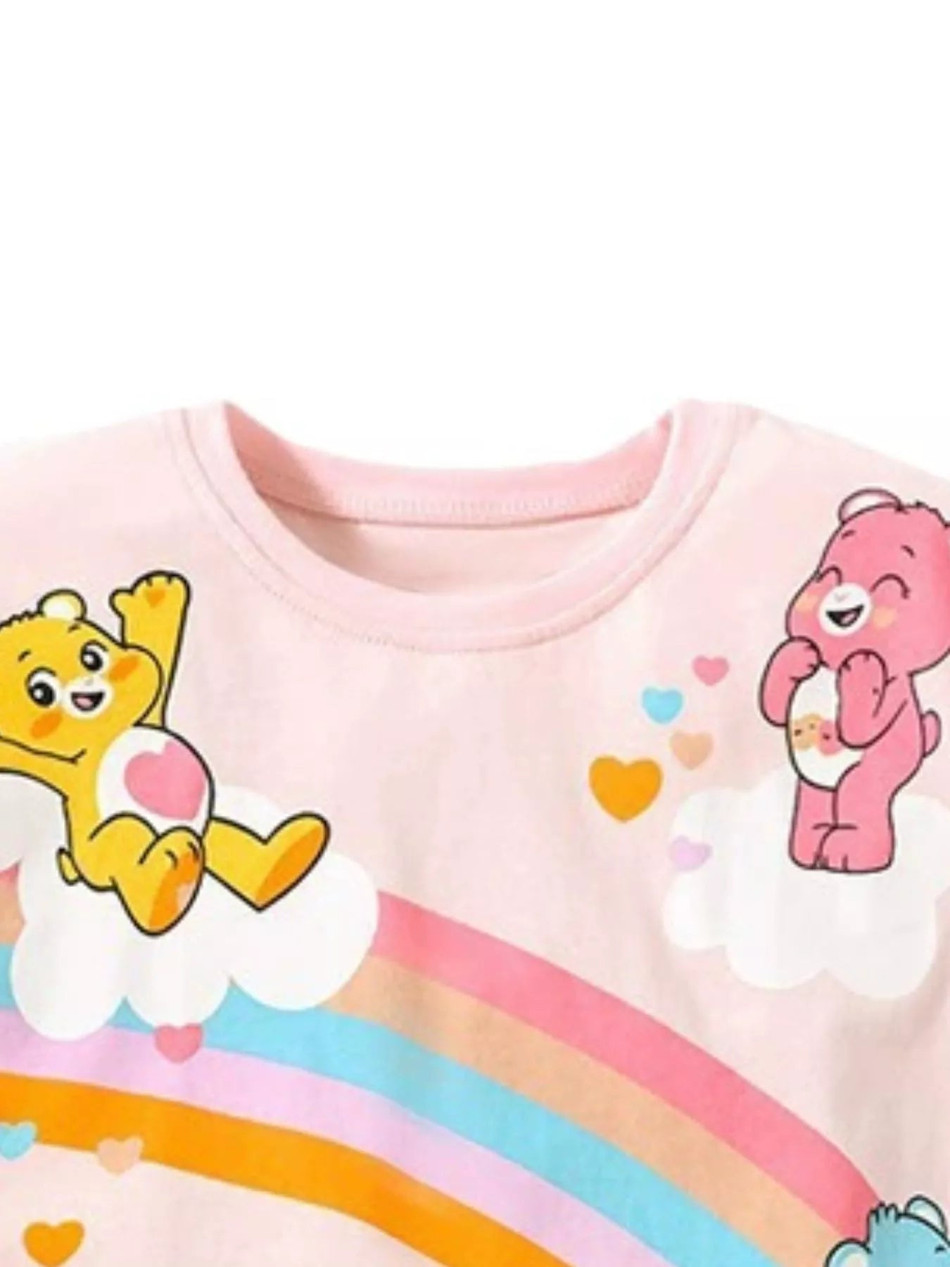 Children's Bears Rainbow Graphic Round Neck T-Shirt