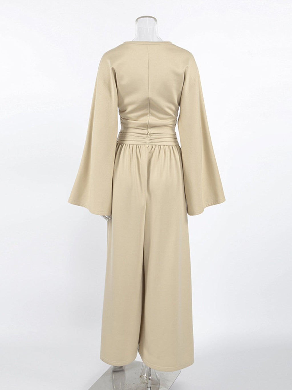 Round Neck Top and Wide Leg Pants Set
