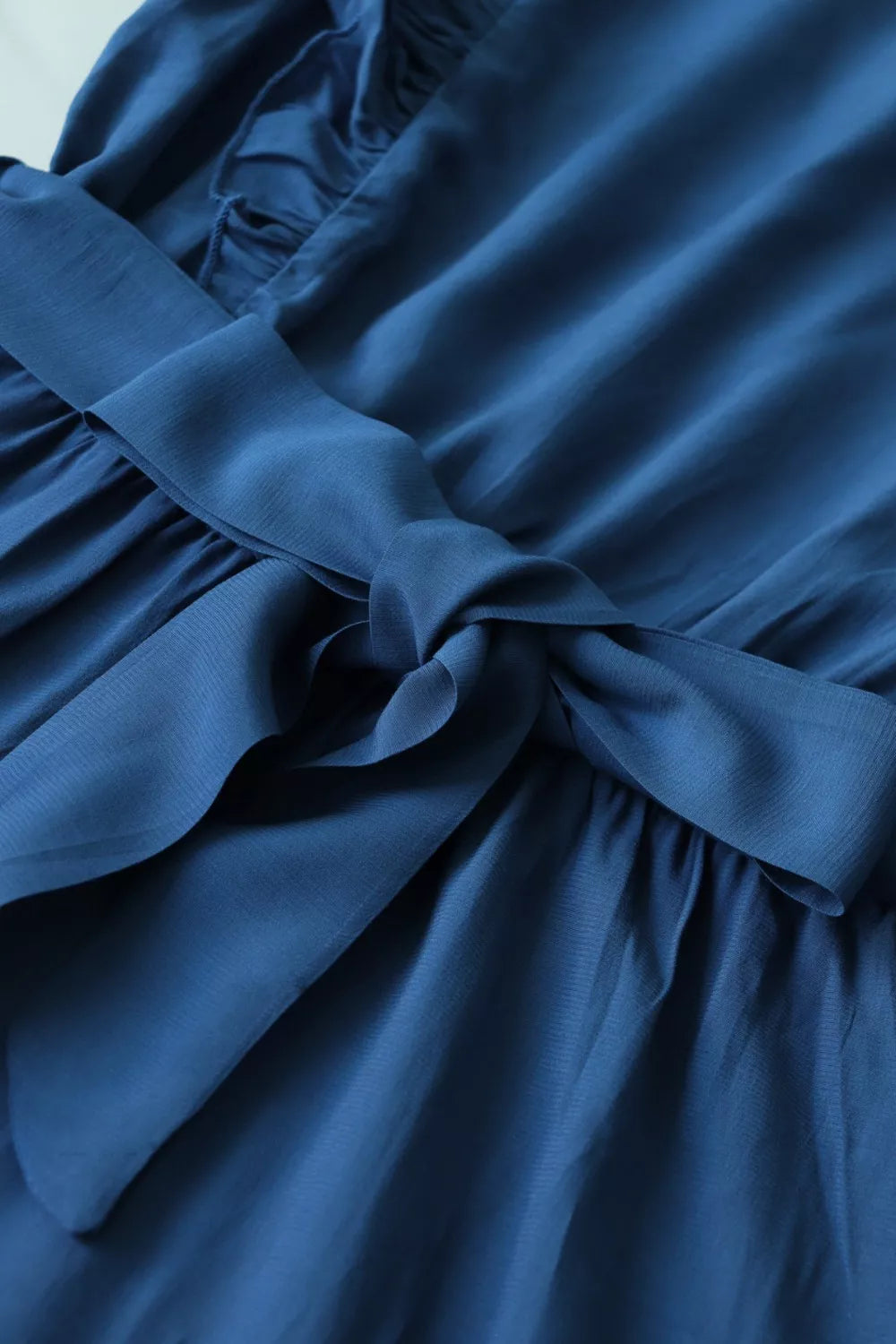 Ruffled Sleeve Tie Waist Midi Dress