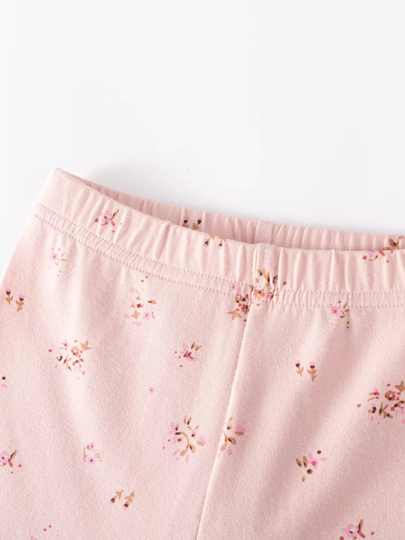 Children's Bunny Applique Peplum Top & Floral Print Leggings Set