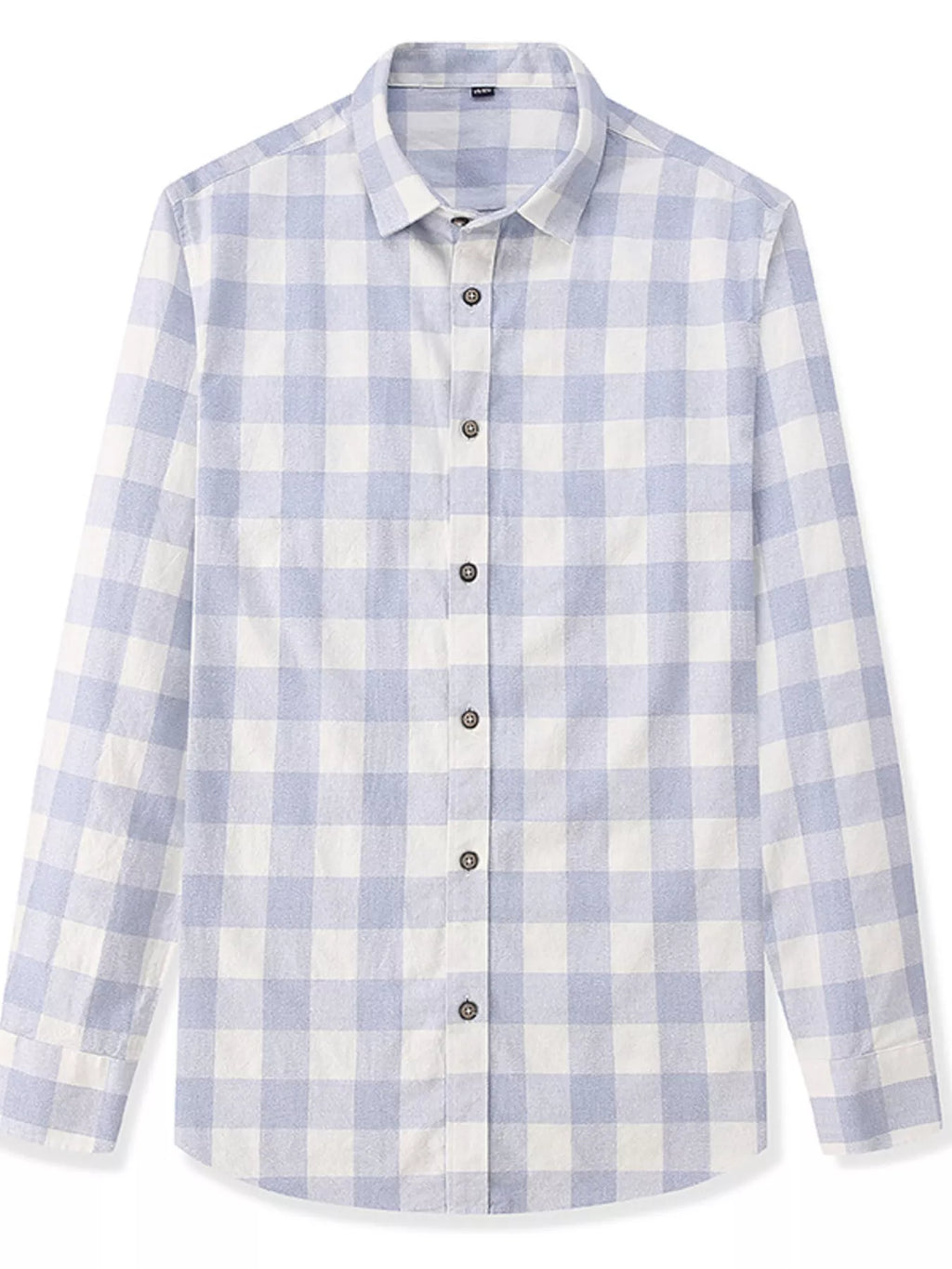 Men's Full Size Casual Plaid Button Up Shirt Plus Size