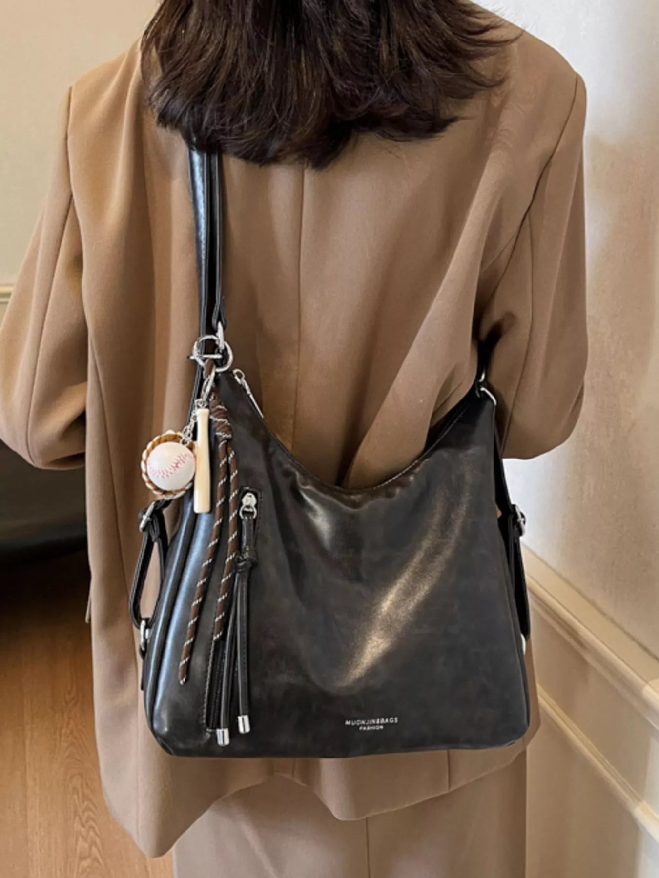 Vintage Style Leather Shoulder Bag
