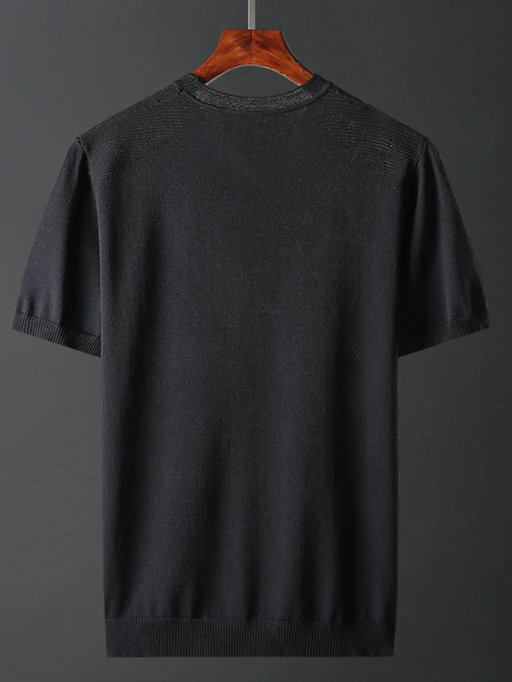 Men's Plus Size Diamond Pattern Knit T-Shirt