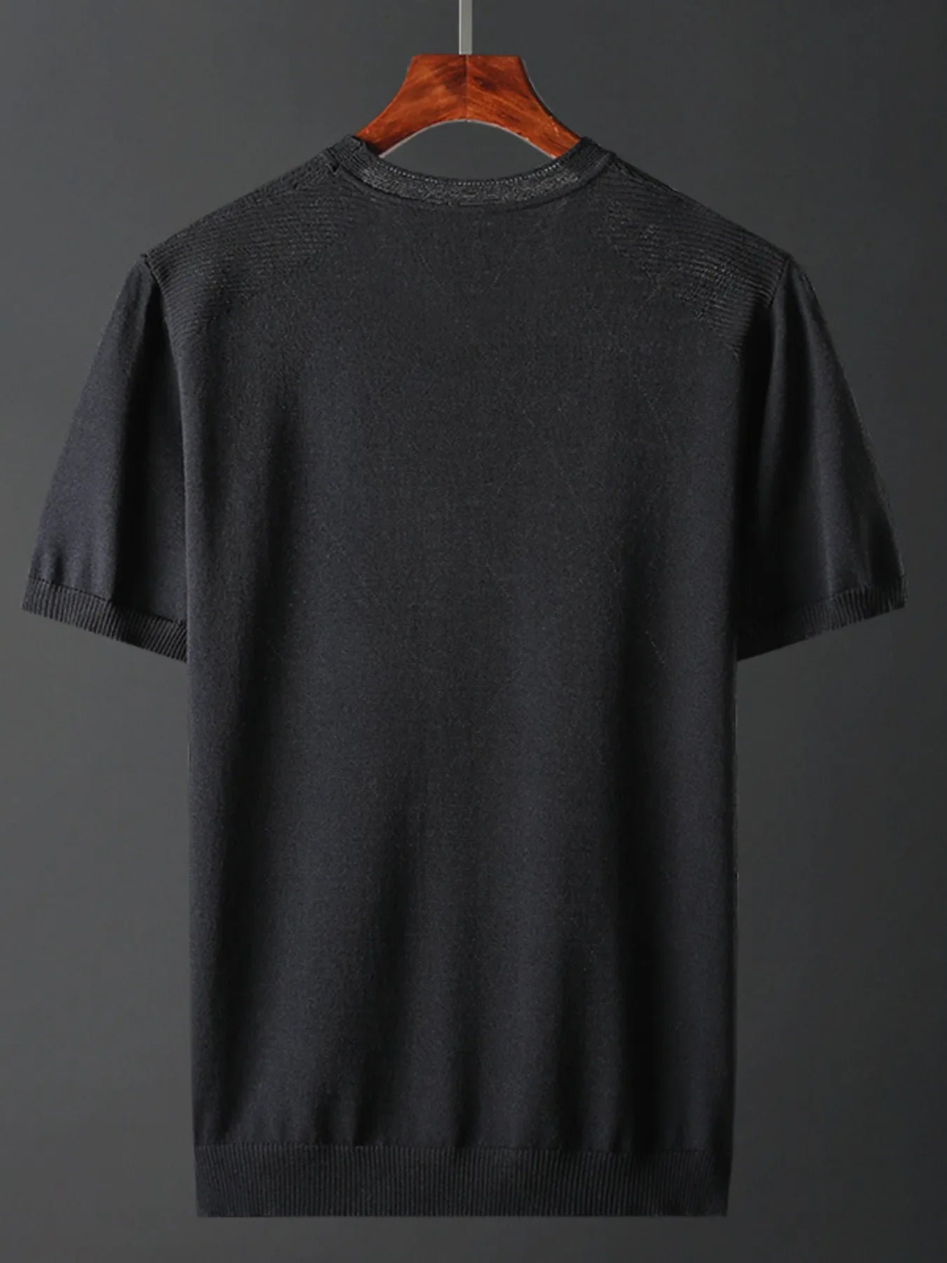 Men's Plus Size Diamond Pattern Knit T-Shirt