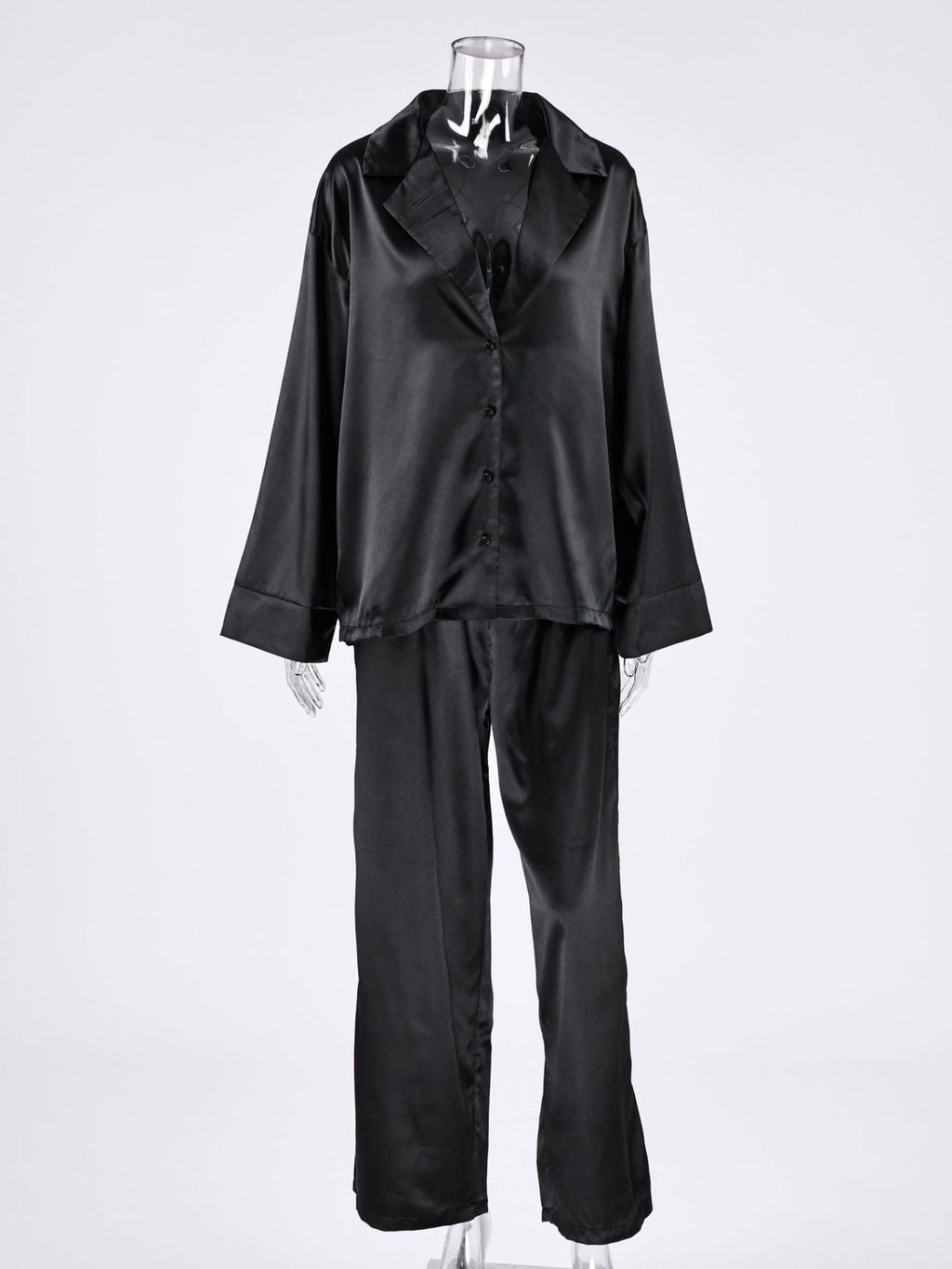 Long Sleeve Top and Wide Leg Pants Lounge Set
