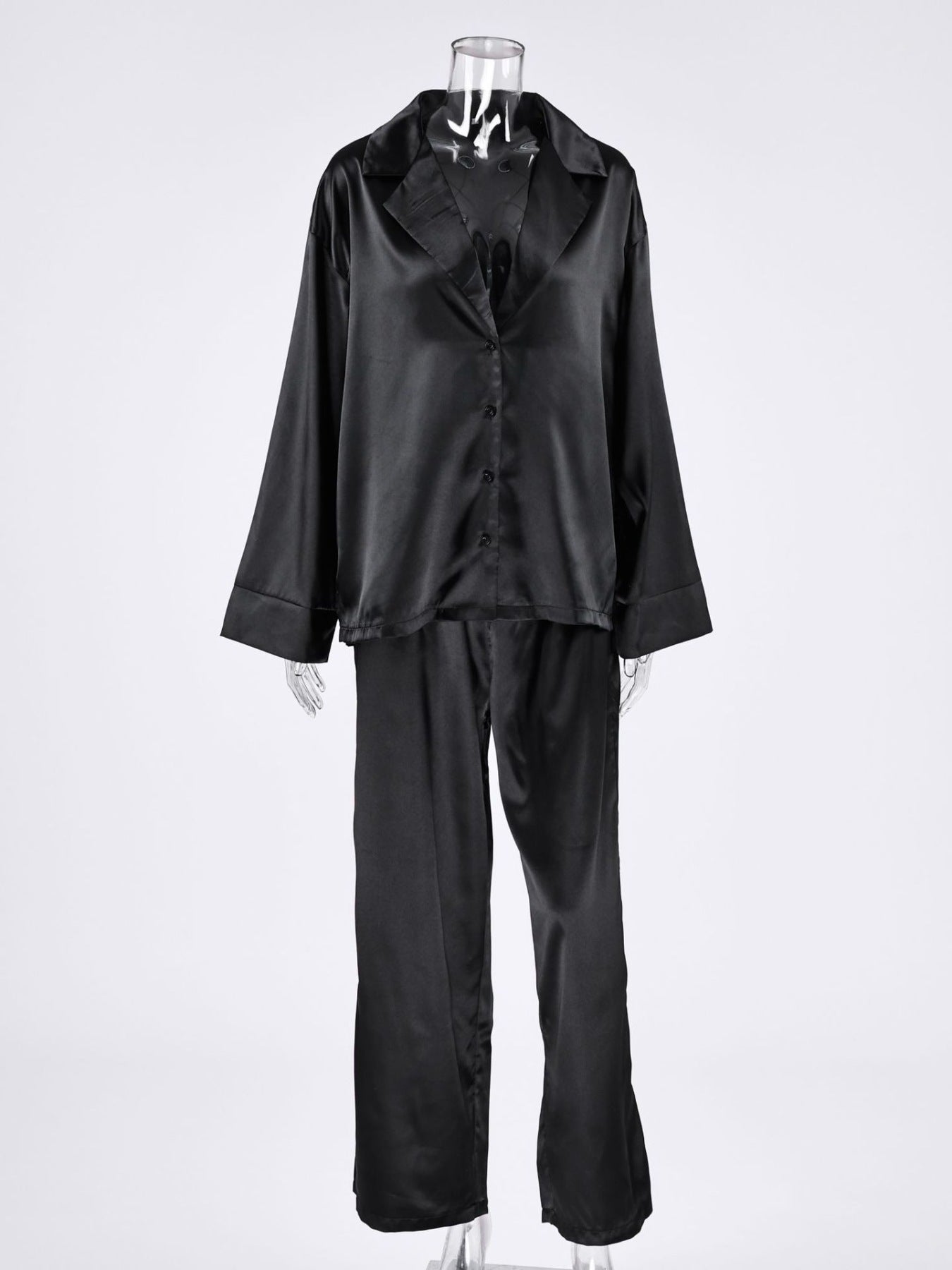 Long Sleeve Top and Wide Leg Pants Lounge Set