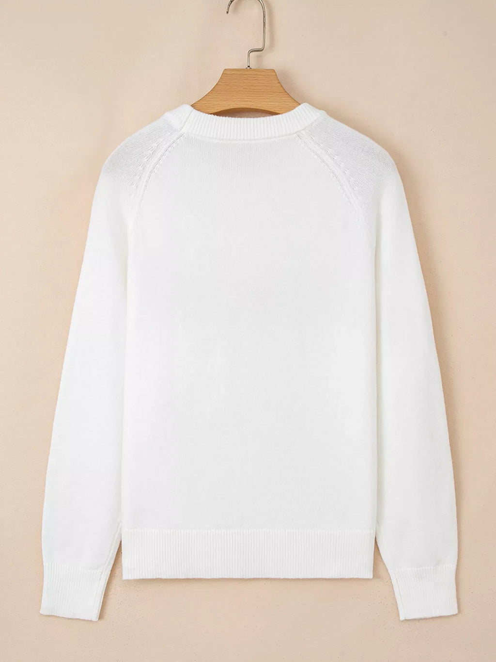 MERRY Letter Pattern Christmas Raglan Sleeve Sweater