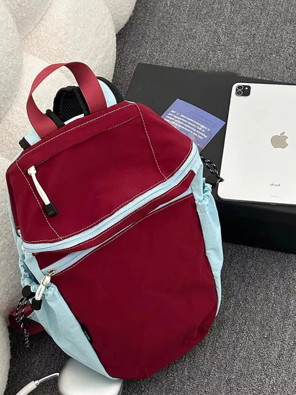 Two-Tone Lightweight Casual Backpack Bag