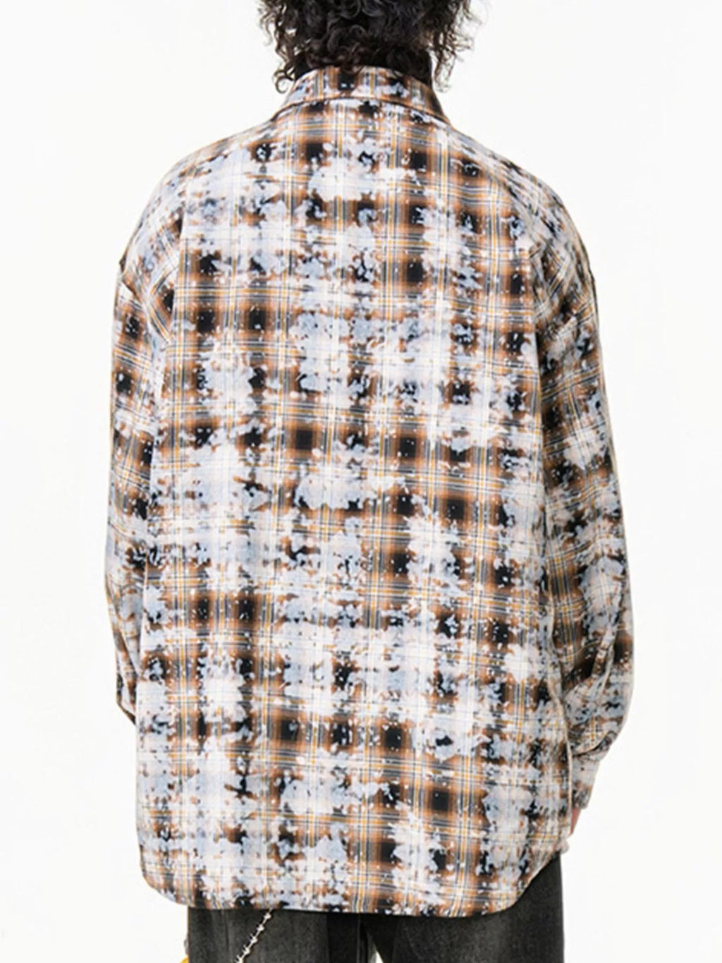 Men's Plus Size Plaid Button Up Long Sleeve Shirt