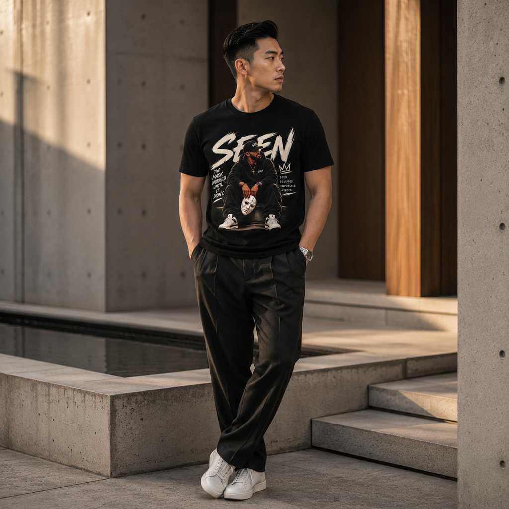 SEEN. Streetwear Tee — The Mask Is Off