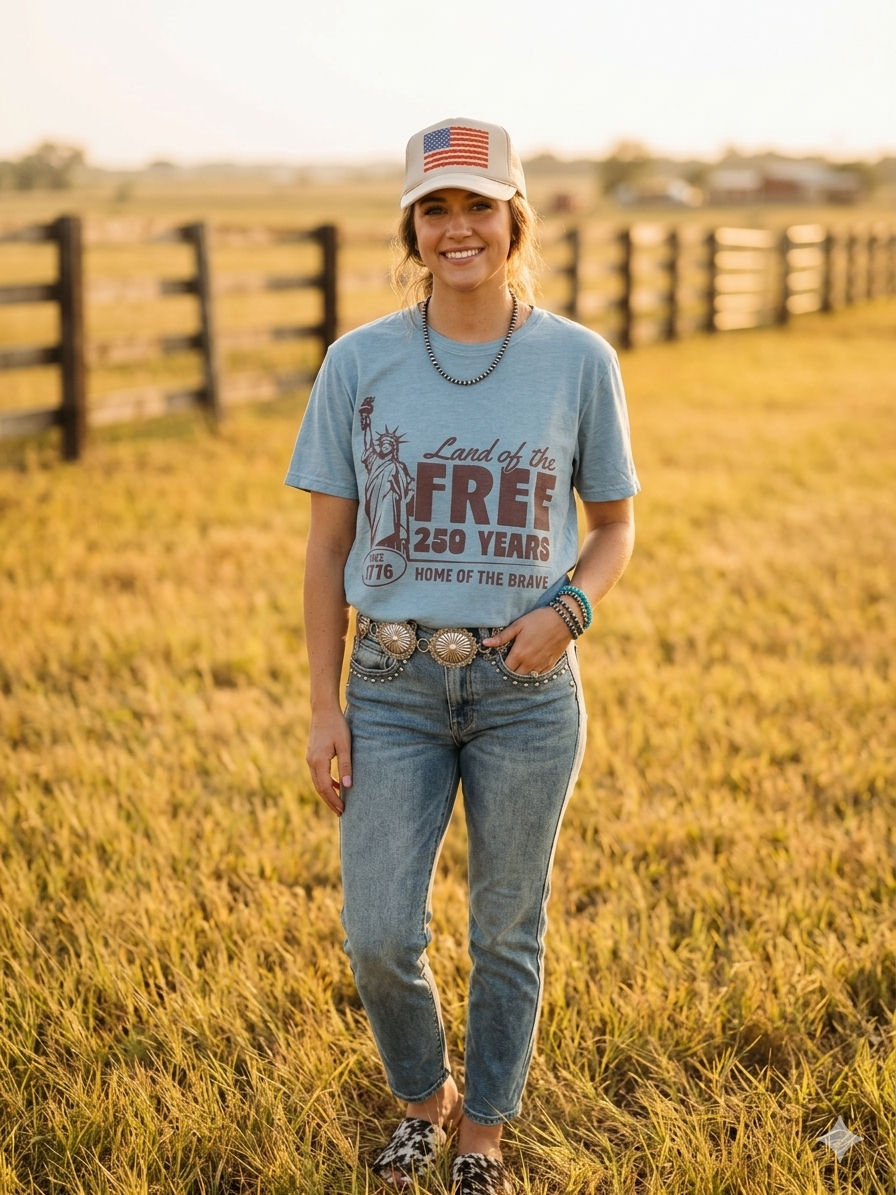 Land of the Free 250 Years Graphic Tee