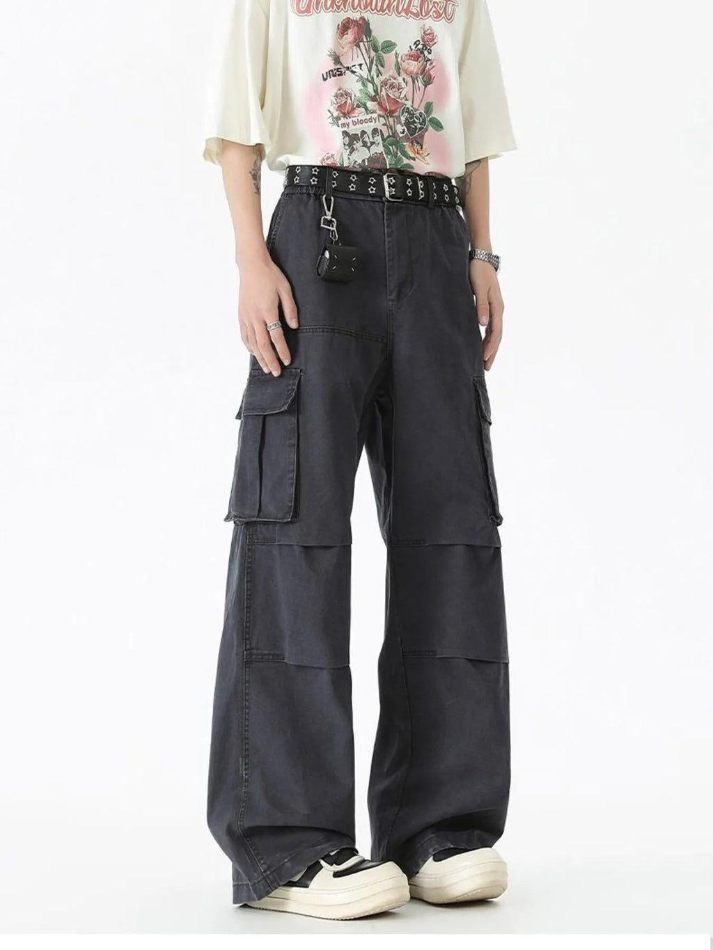 Men's Wide Leg Cargo Pants