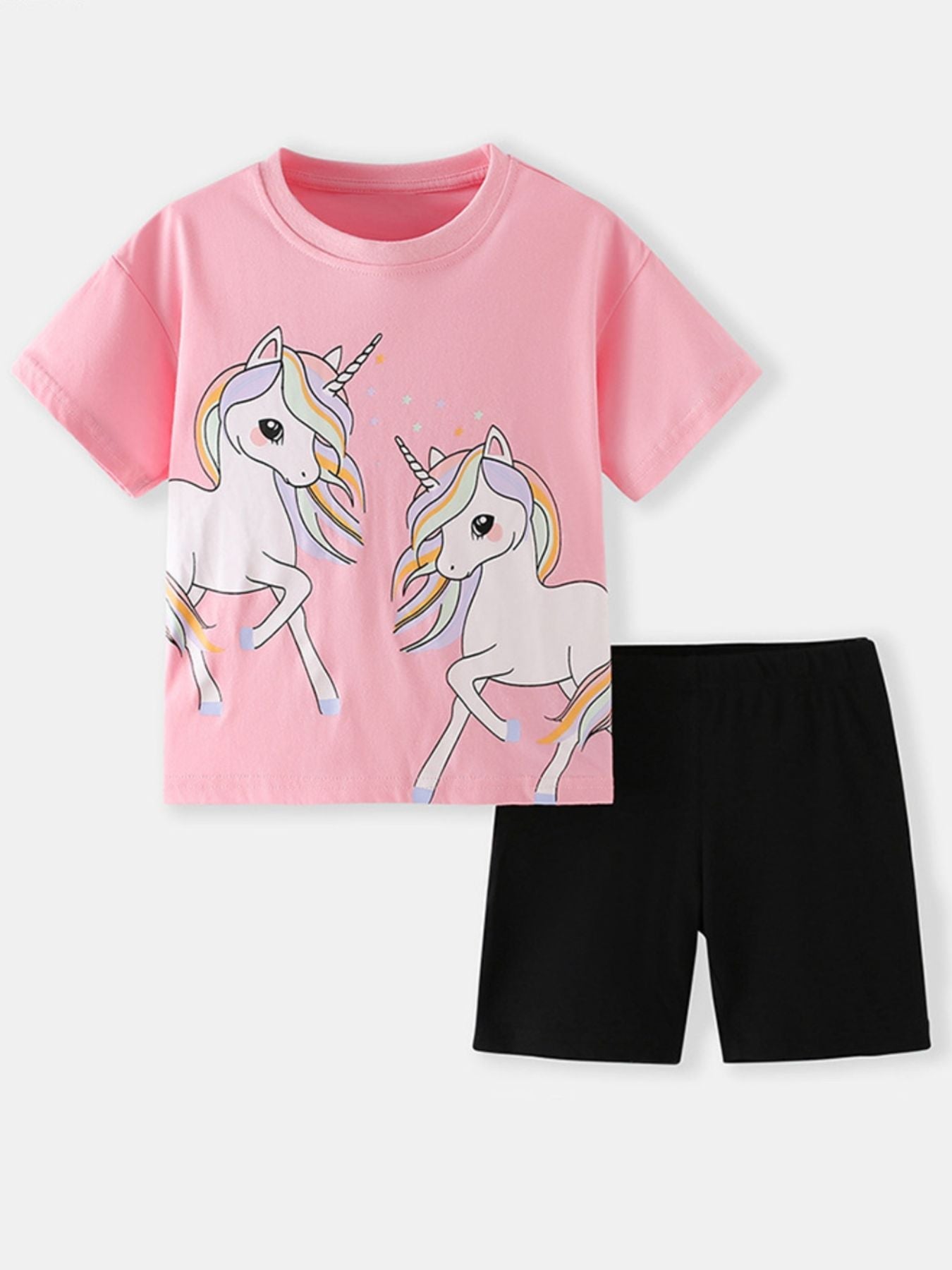 Children's Unicorn Tee and Shorts Set