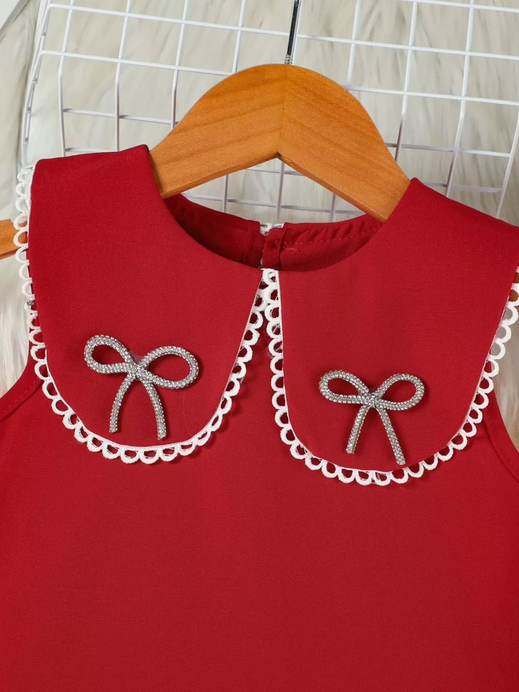 Children's Bow-Accented Pleated Dress