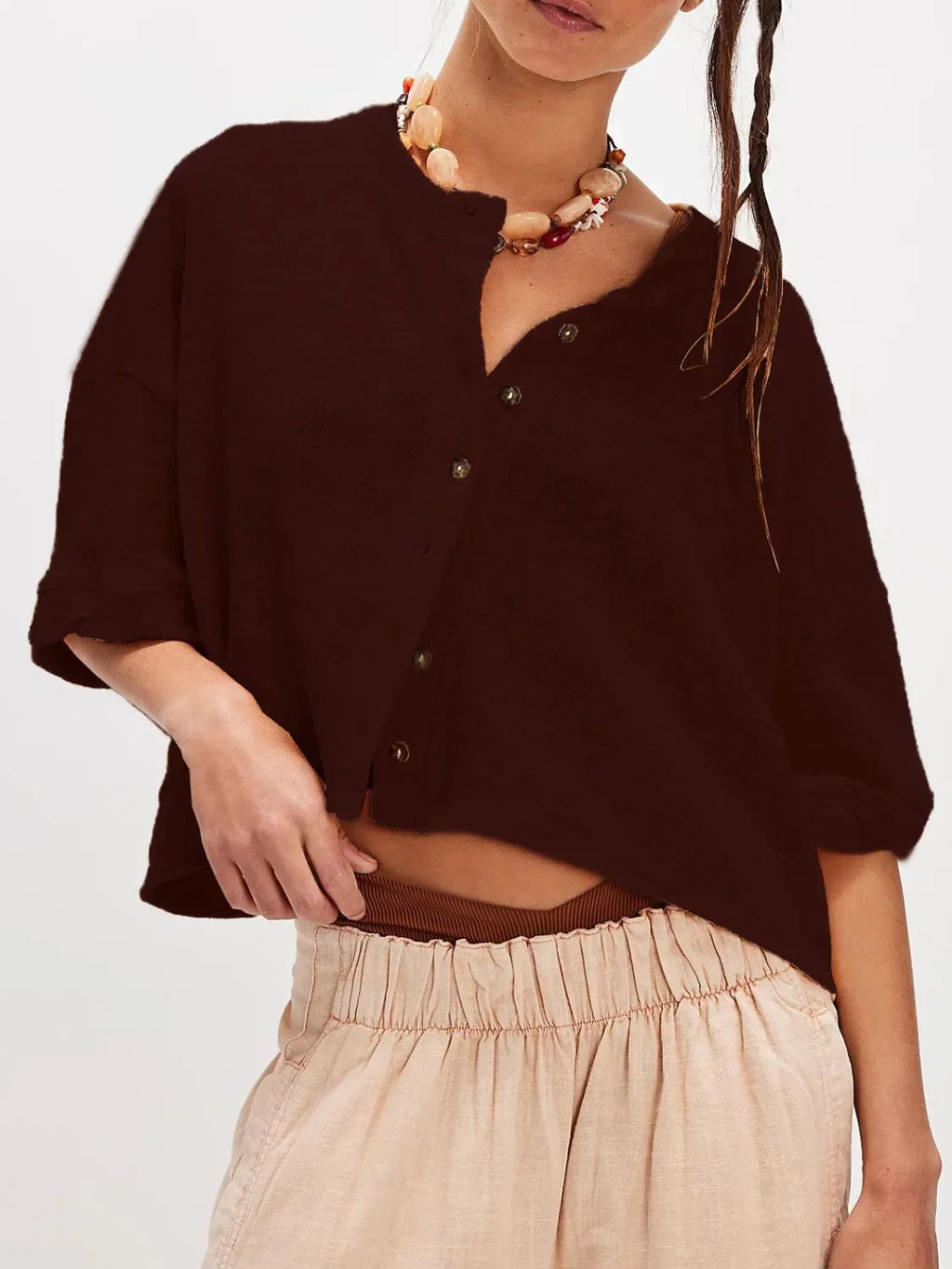 Button Down Half Sleeve Shirt