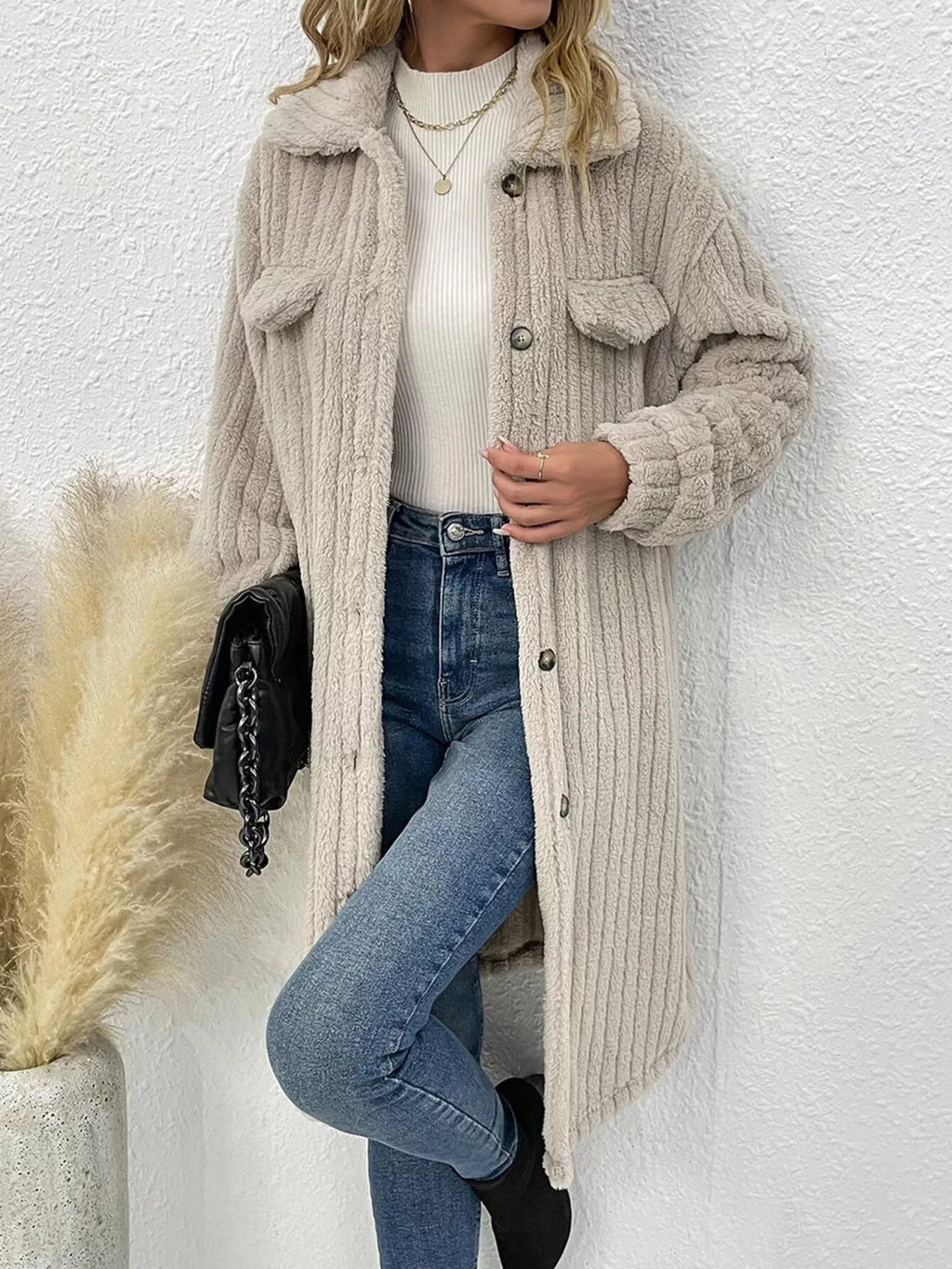 Button-Down Longline Outerwear