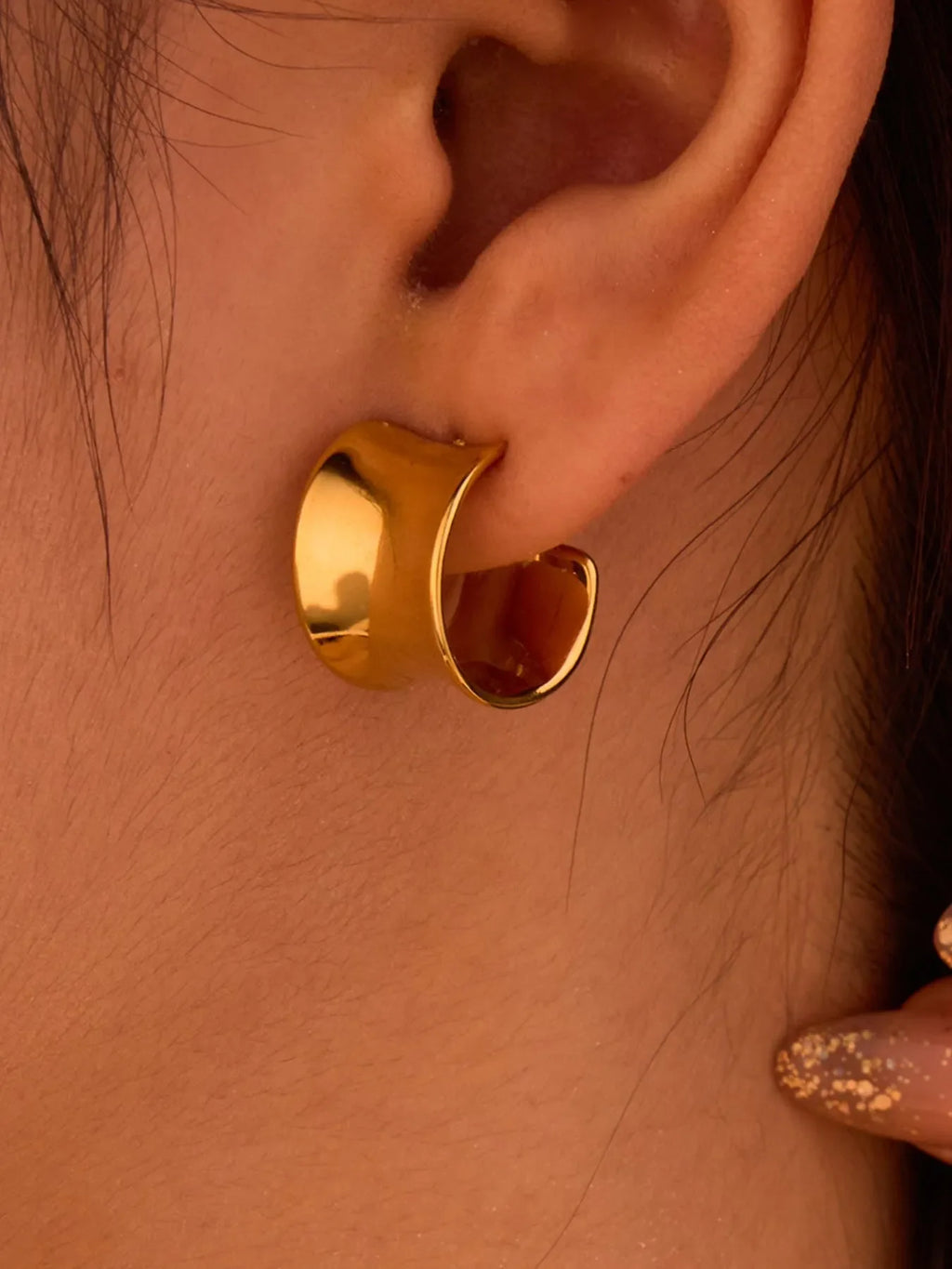 18K Gold-Plated Stainless Steel Geometric Earrings