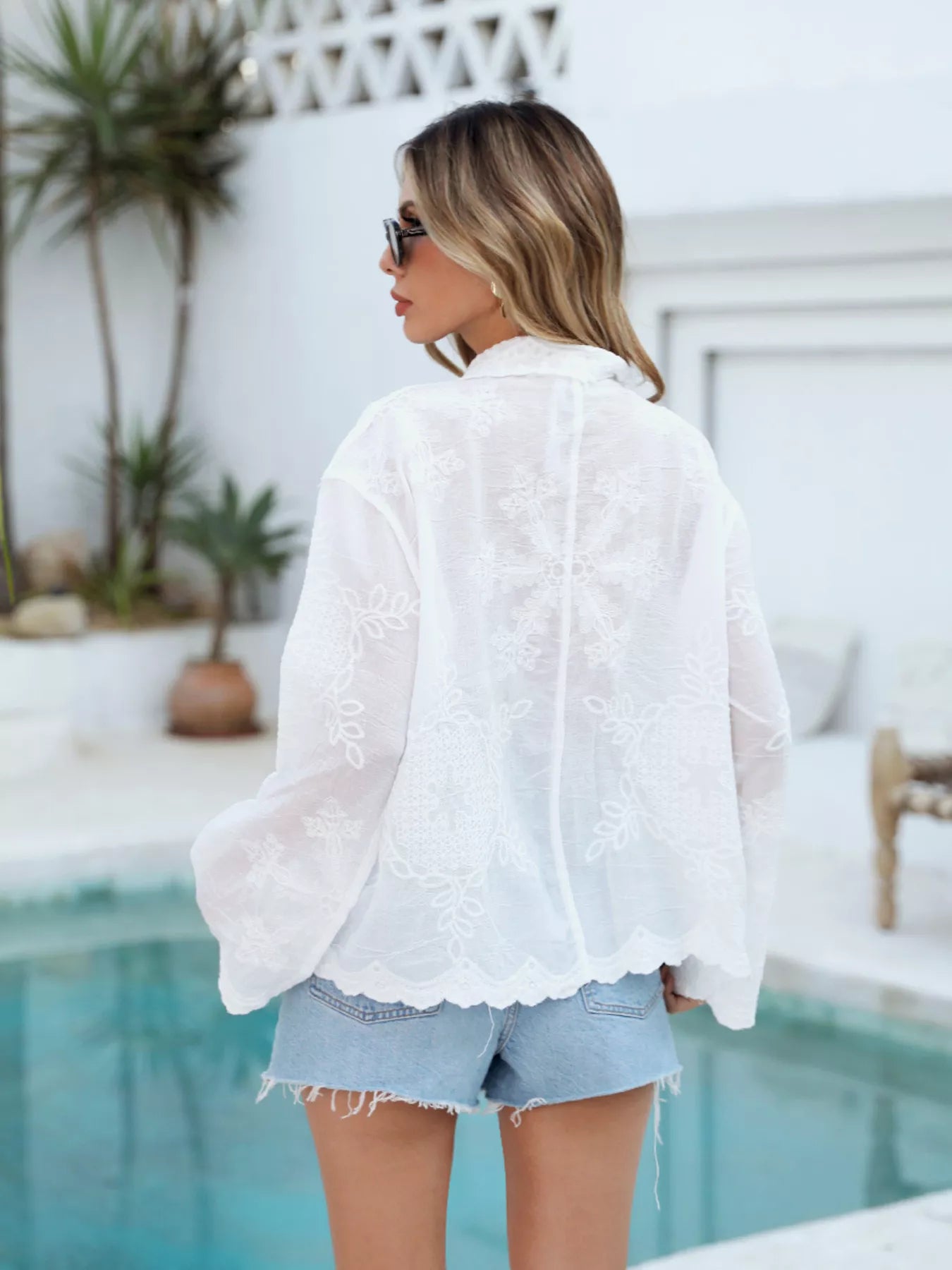 Embroidered Button Up Shirt