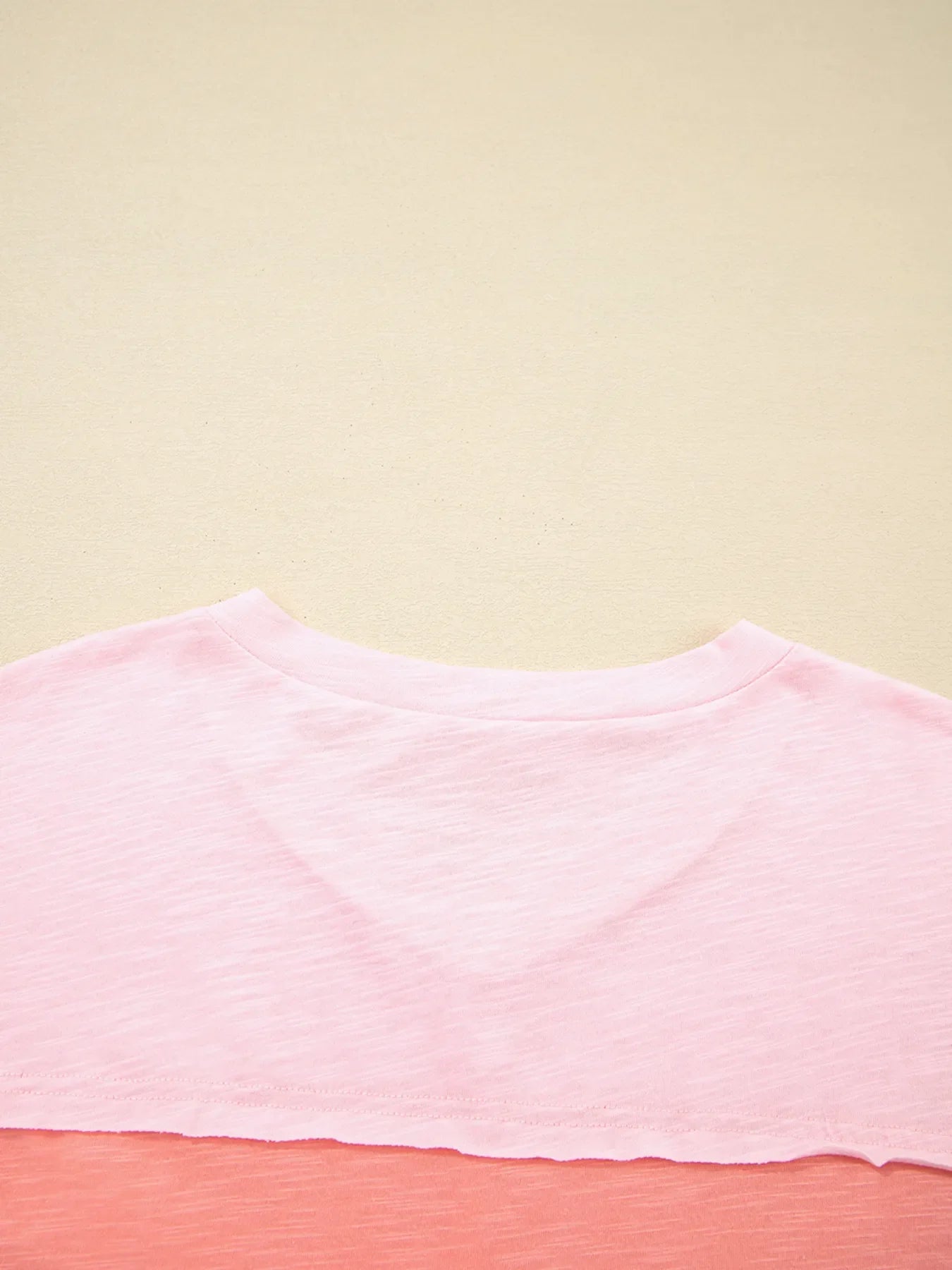 Flower Patched Exposed Seam Oversized T Shirt