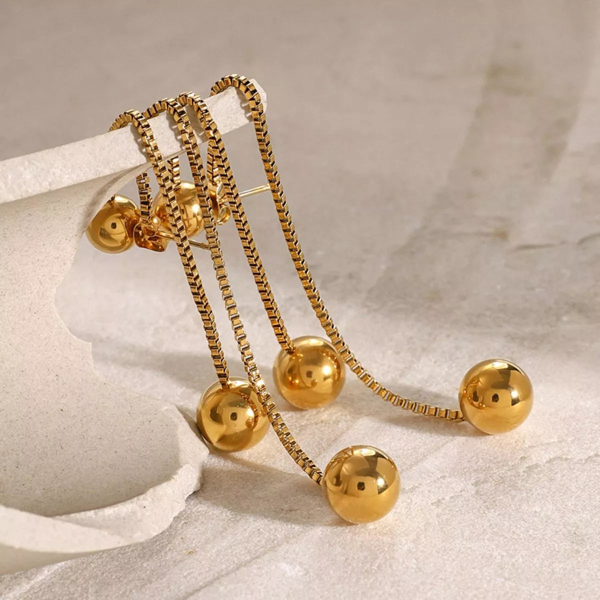 18K Gold-Plated Ball Drop Earrings