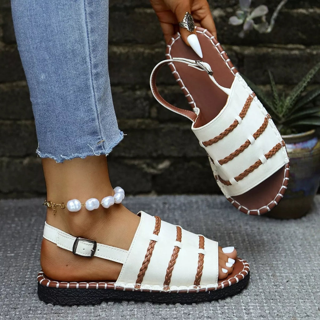 Open Toe Buckle Sandals