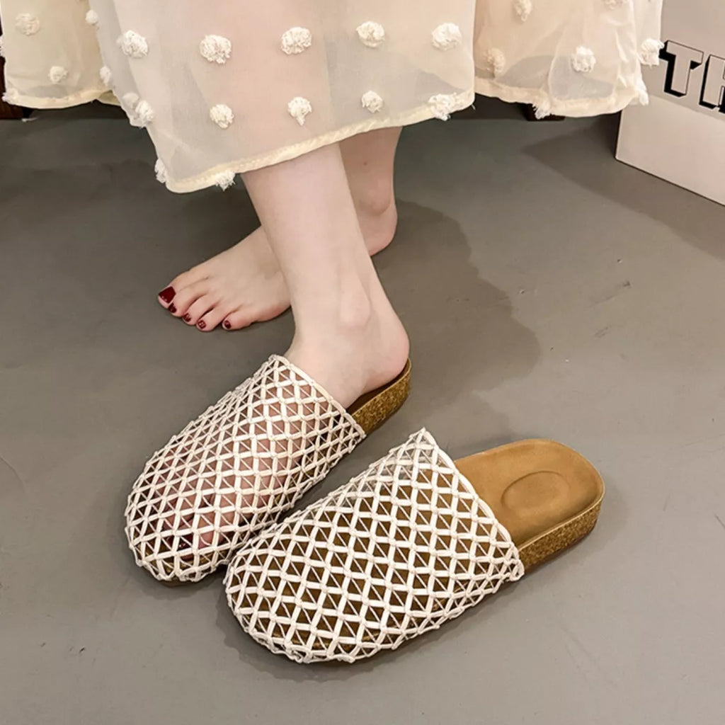 Woven Mesh Breathable Slip-on Sandals