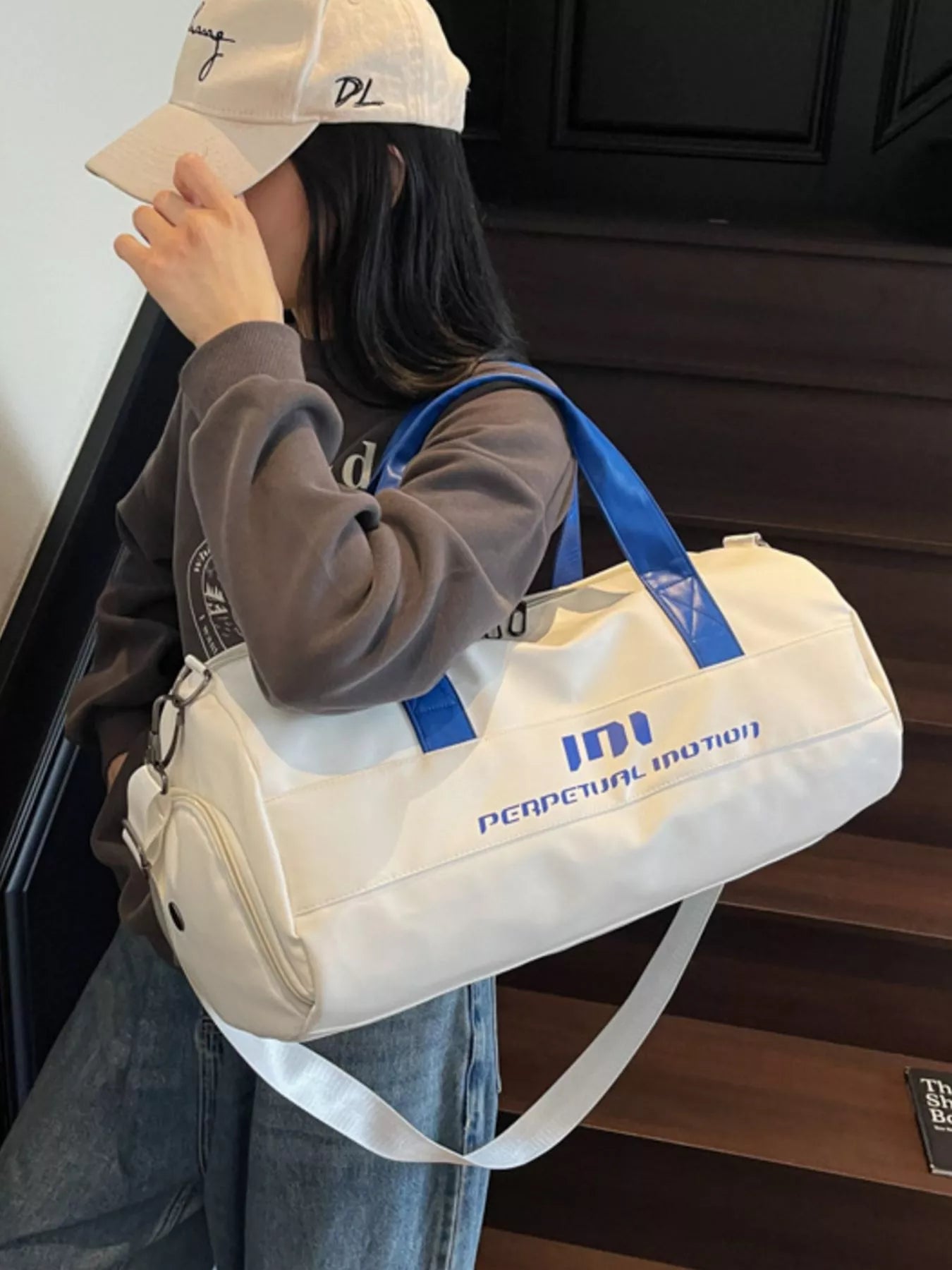 Sporty Duffel Bag with Shoulder Strap
