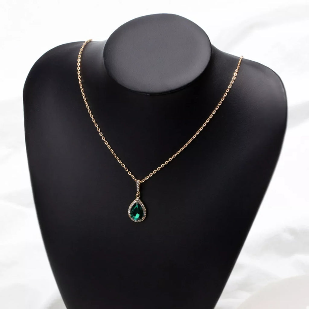 18K Gold-Plated Teardrop Pendant Necklace